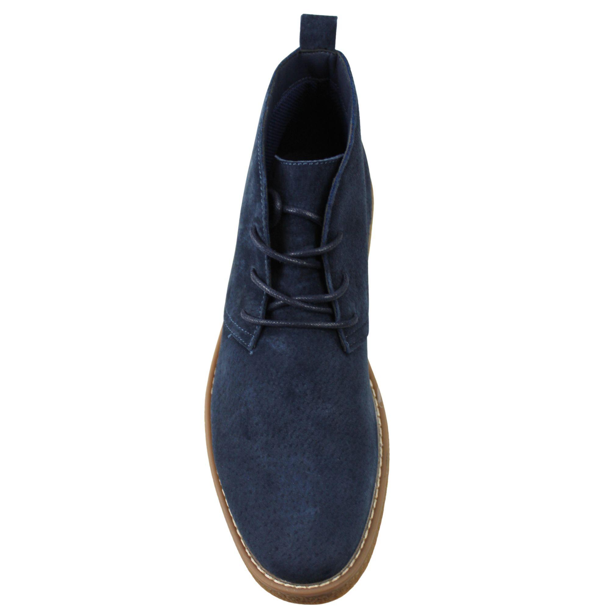 Botines Chelsea de Hombre con cordones L12 Azul-2