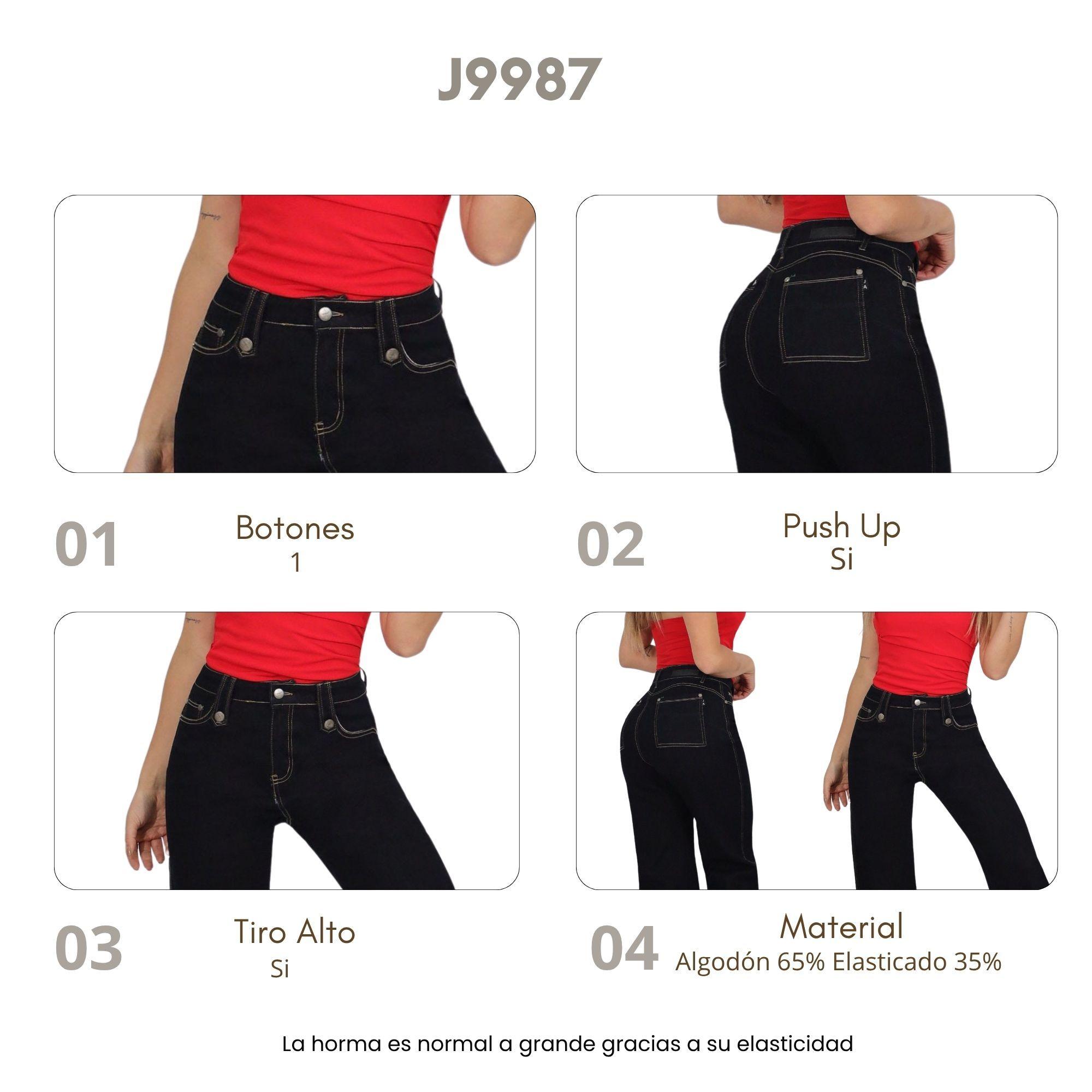 Jeans Mujer Recto Wide Leg J9987-4
