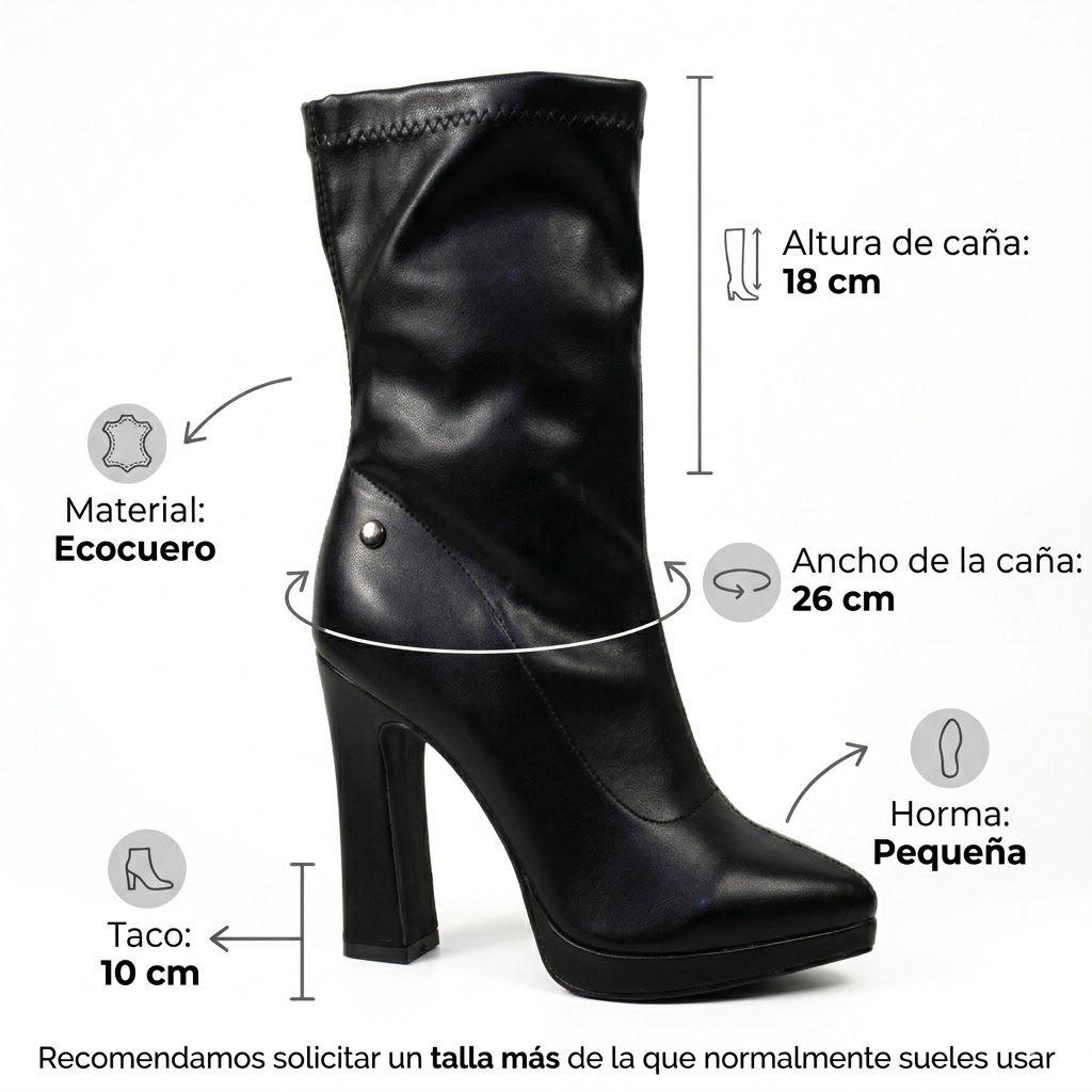 Botín Mujer Taco Alto 2522-1-6