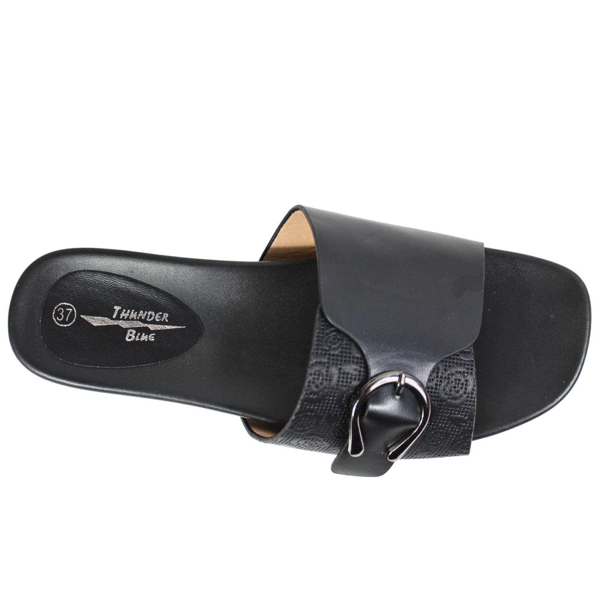 Sandalia Baja Mujer con Hebilla JO-010 Negro-3