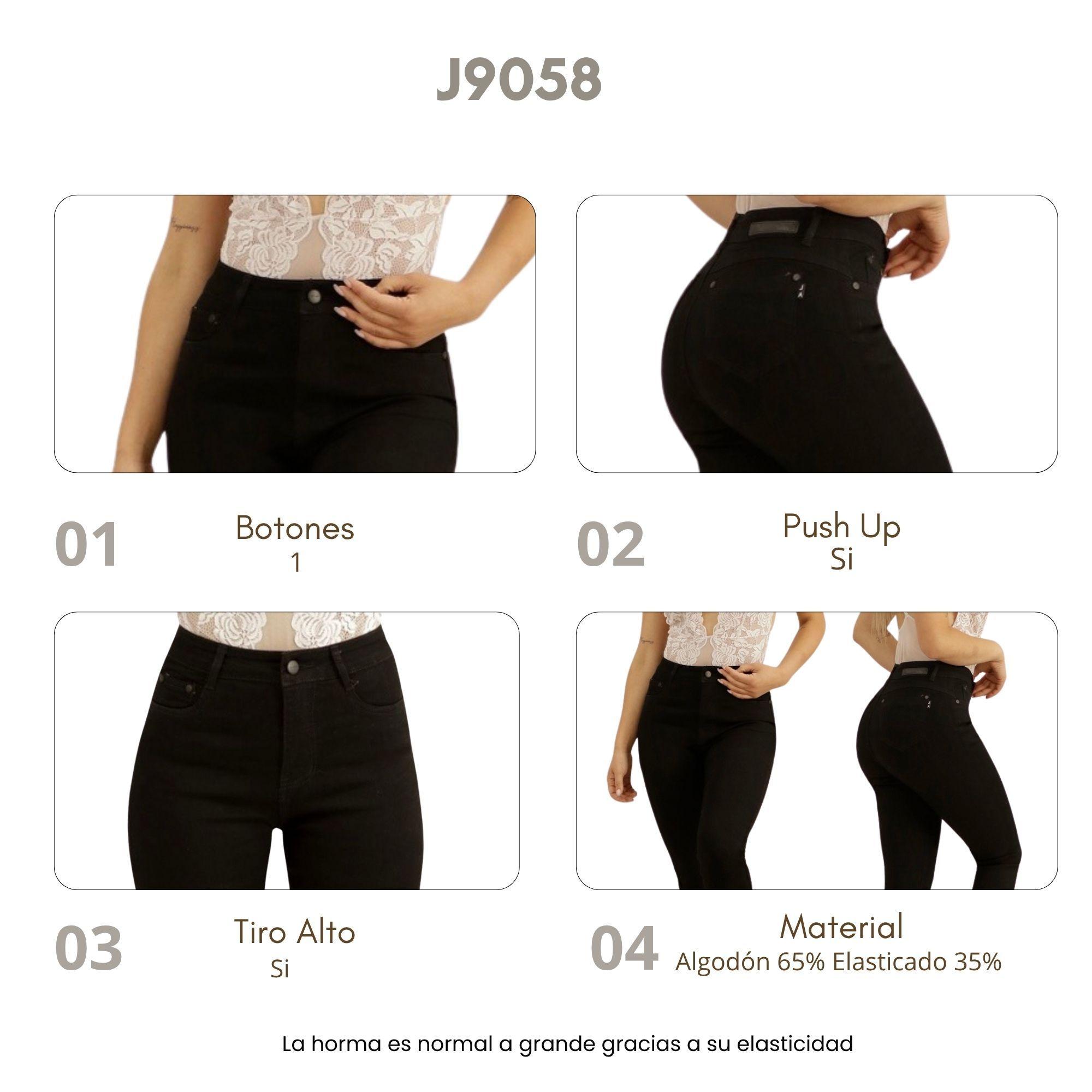 Jeans Mujer Skinny Negro J9058-4