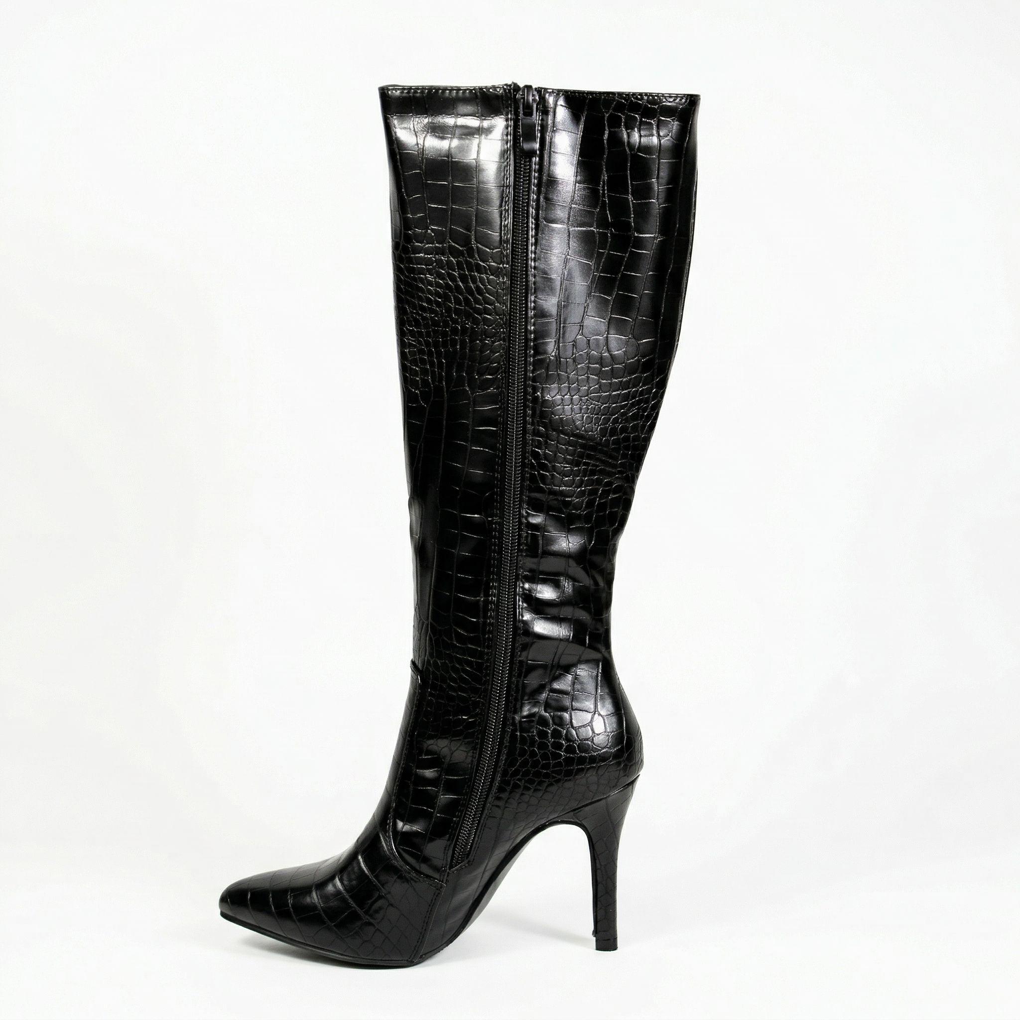 Bota  Mujer Caña Alta Taco Aguja T34-3