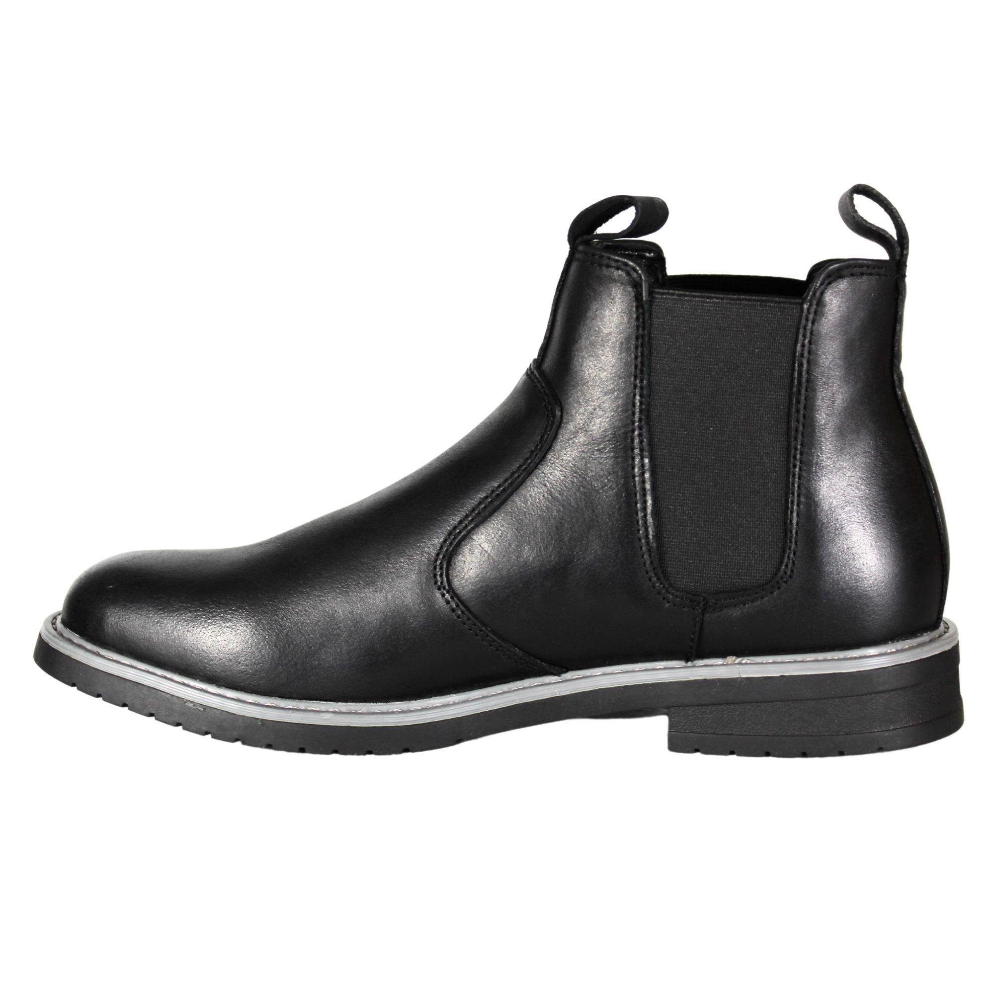 Botin de Cuero Hombre sin cordones 15 Negro-2