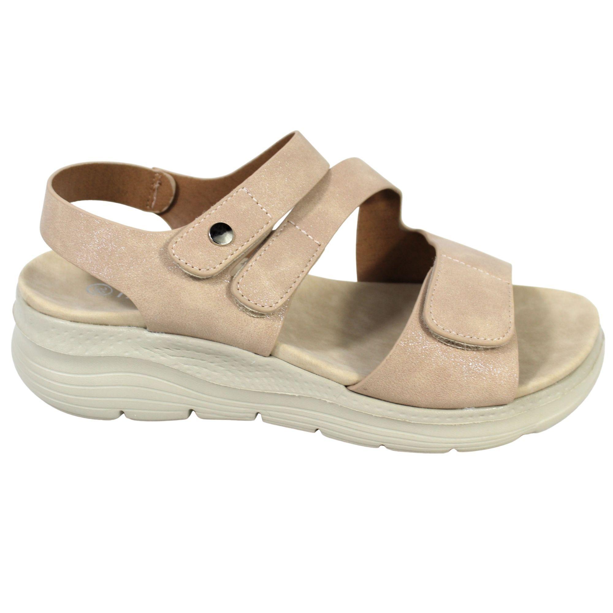 Sandalias de Mujer con Plataforma Ligera PG5243 Rosado-2