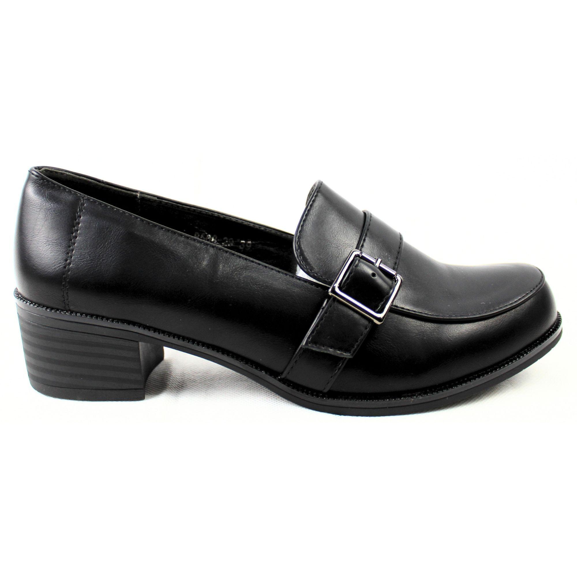 Mocasines de mujer taco bajo B56 Yassne Negro-0