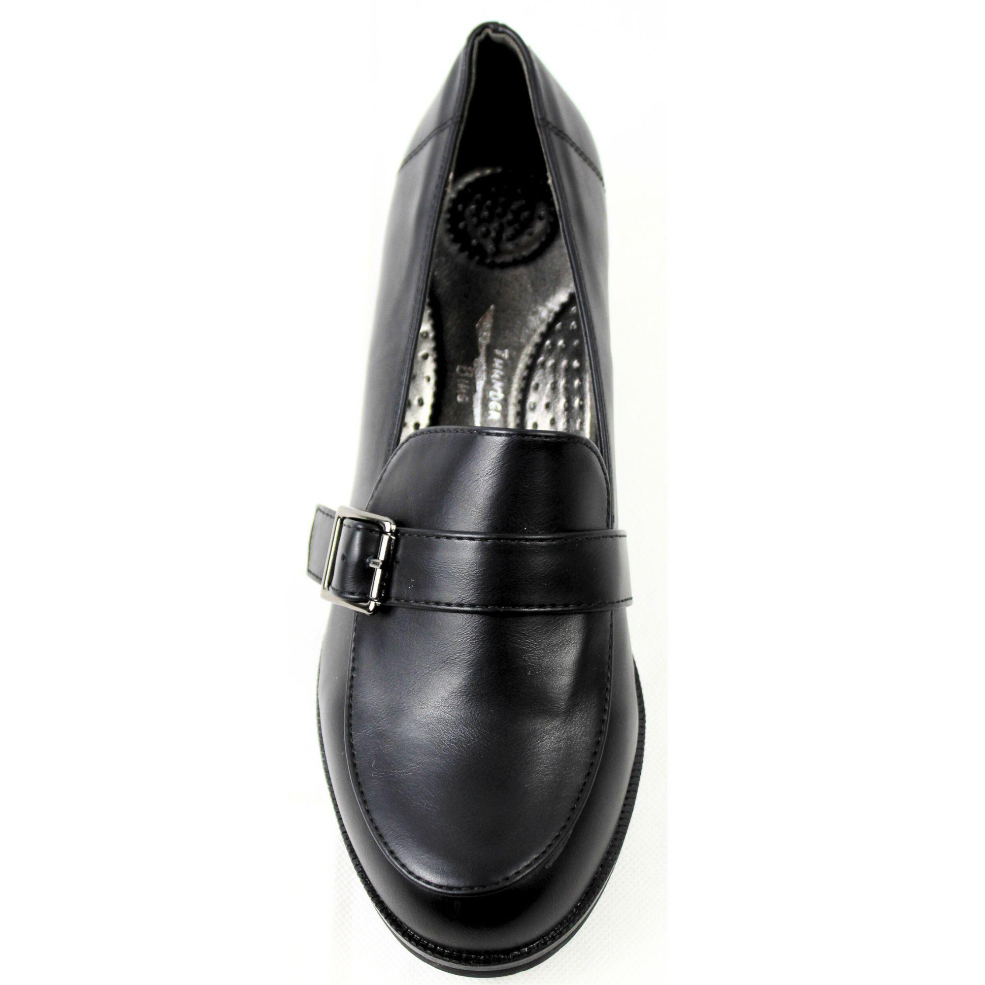 Mocasines de mujer taco bajo B56 Yassne Negro-2