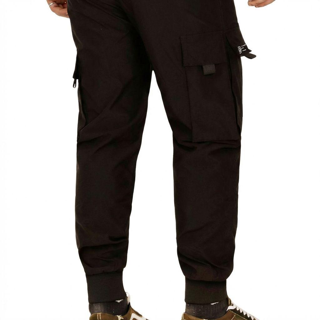 Pantalón Cargo Negro de Hombre -4