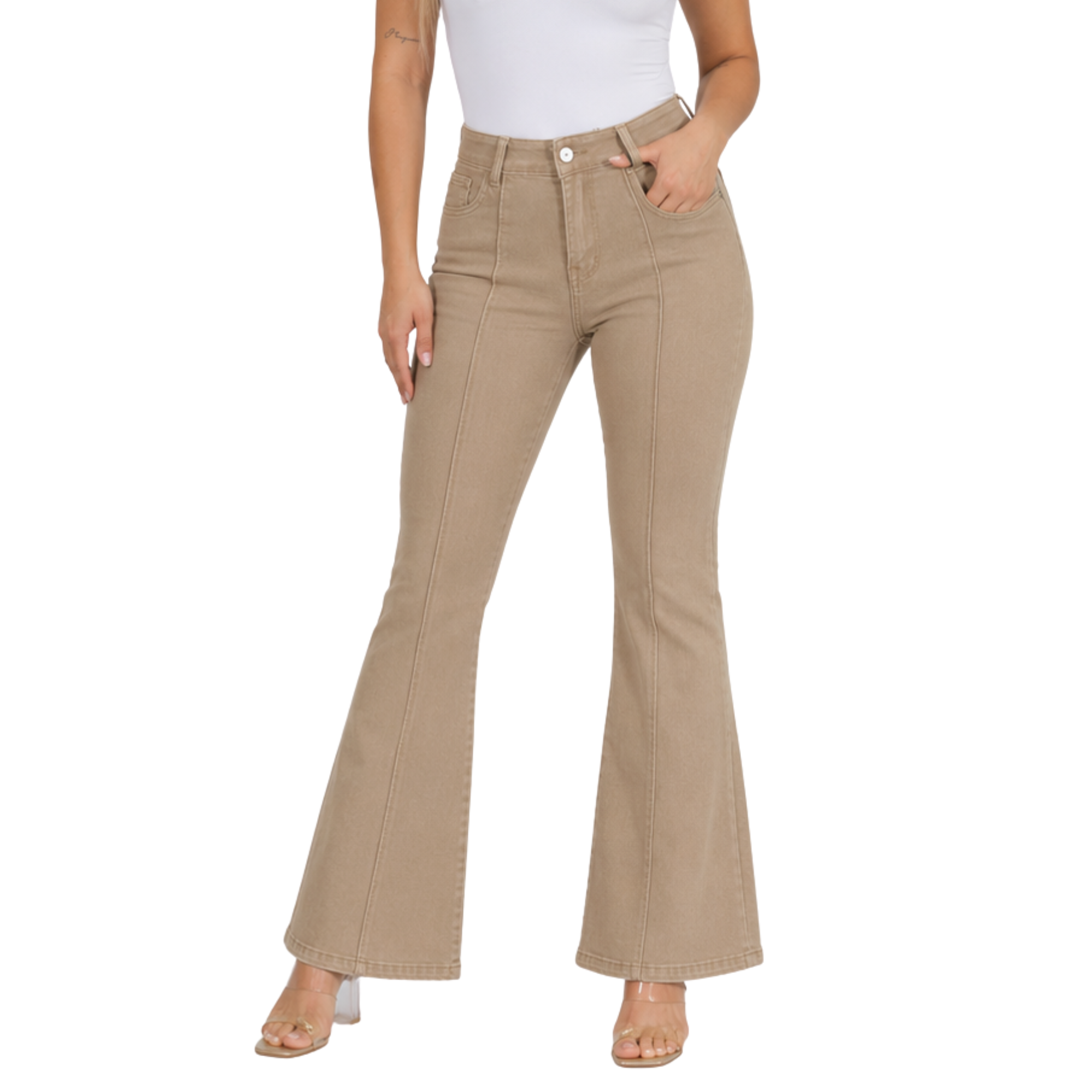 Jeans Mujer Flare Tiro Medio 9199-0