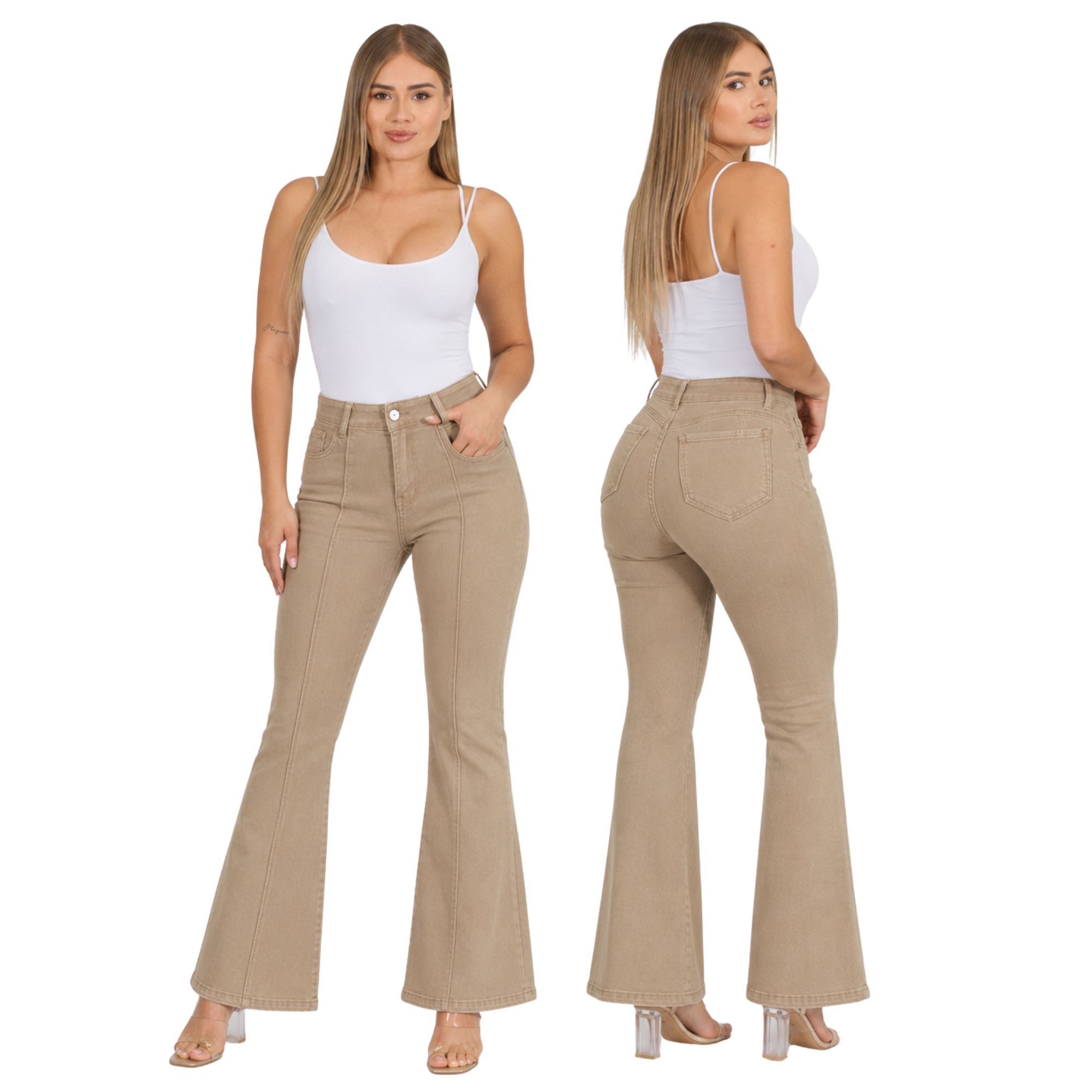 Jeans Mujer Flare Tiro Medio 9199-1
