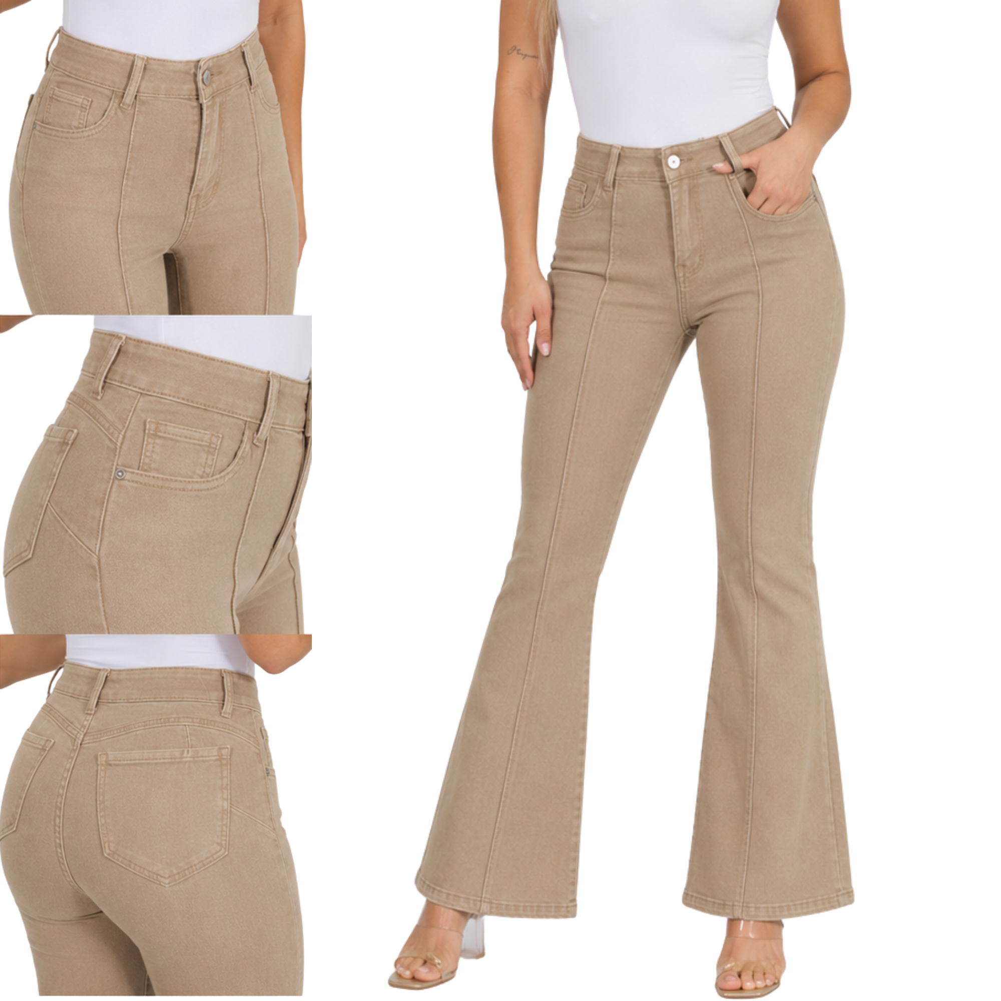 Jeans Mujer Flare Tiro Medio 9199-3