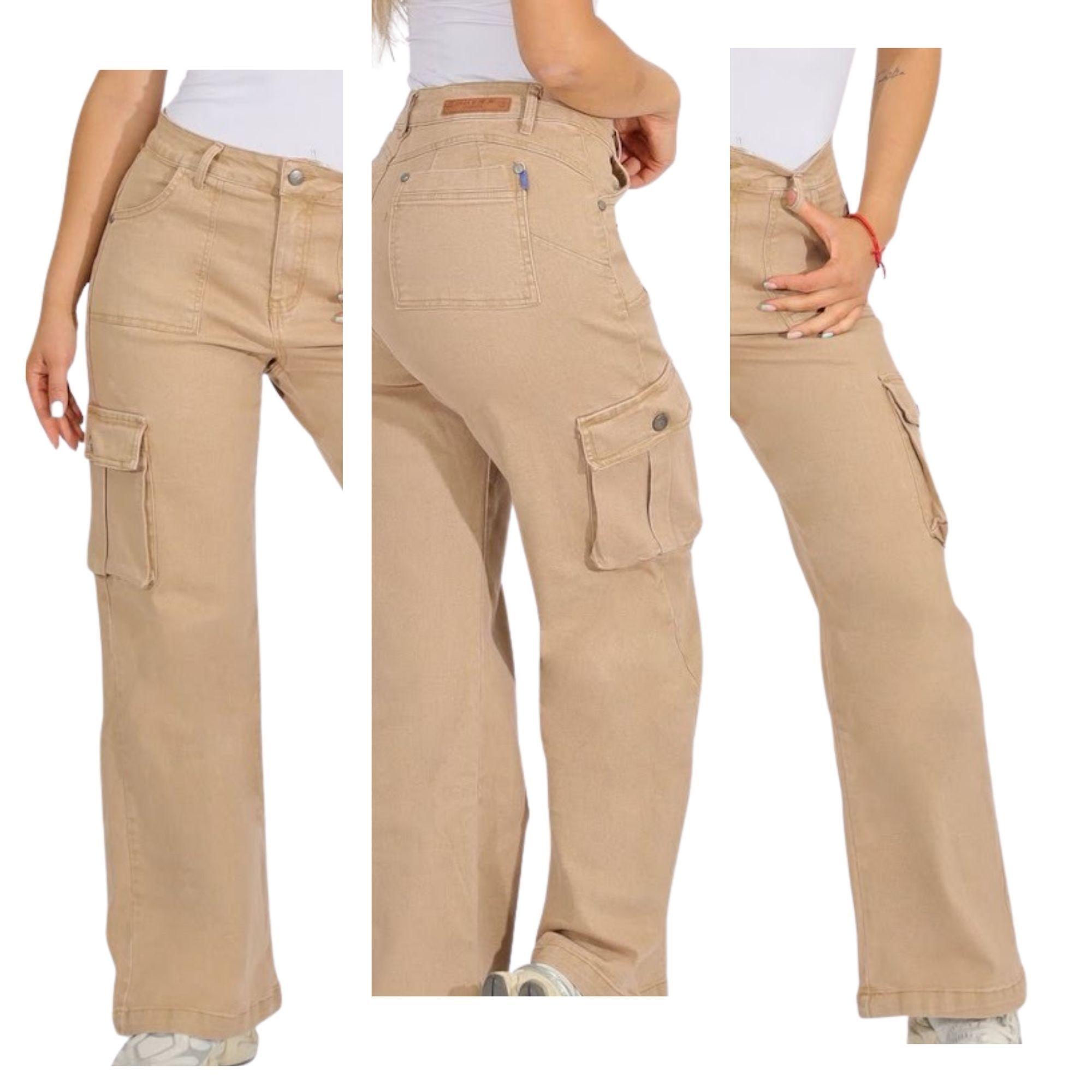 Jeans Cargo Tiro Alto Mujer 9111-4