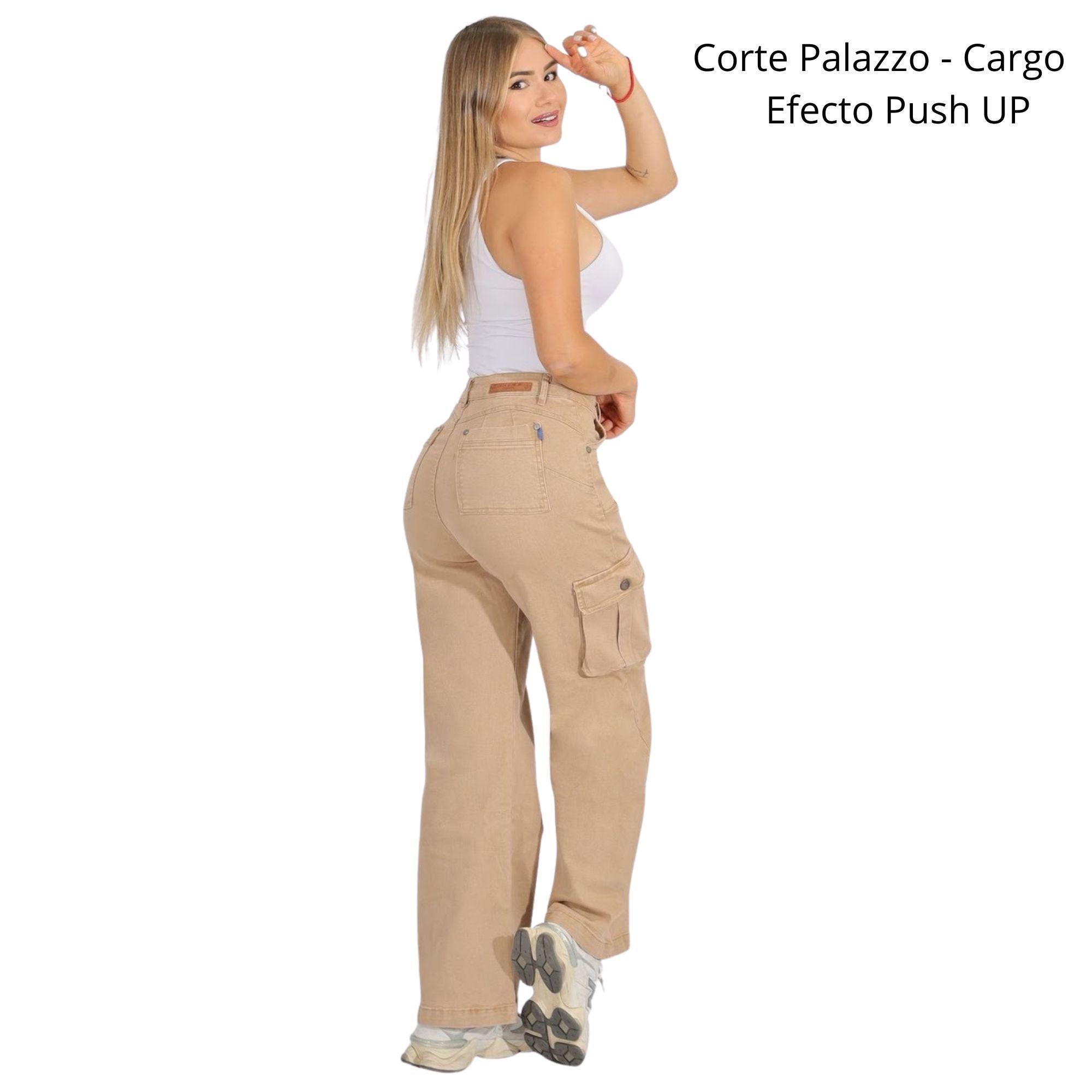 Jeans Cargo Tiro Alto Mujer 9111-6