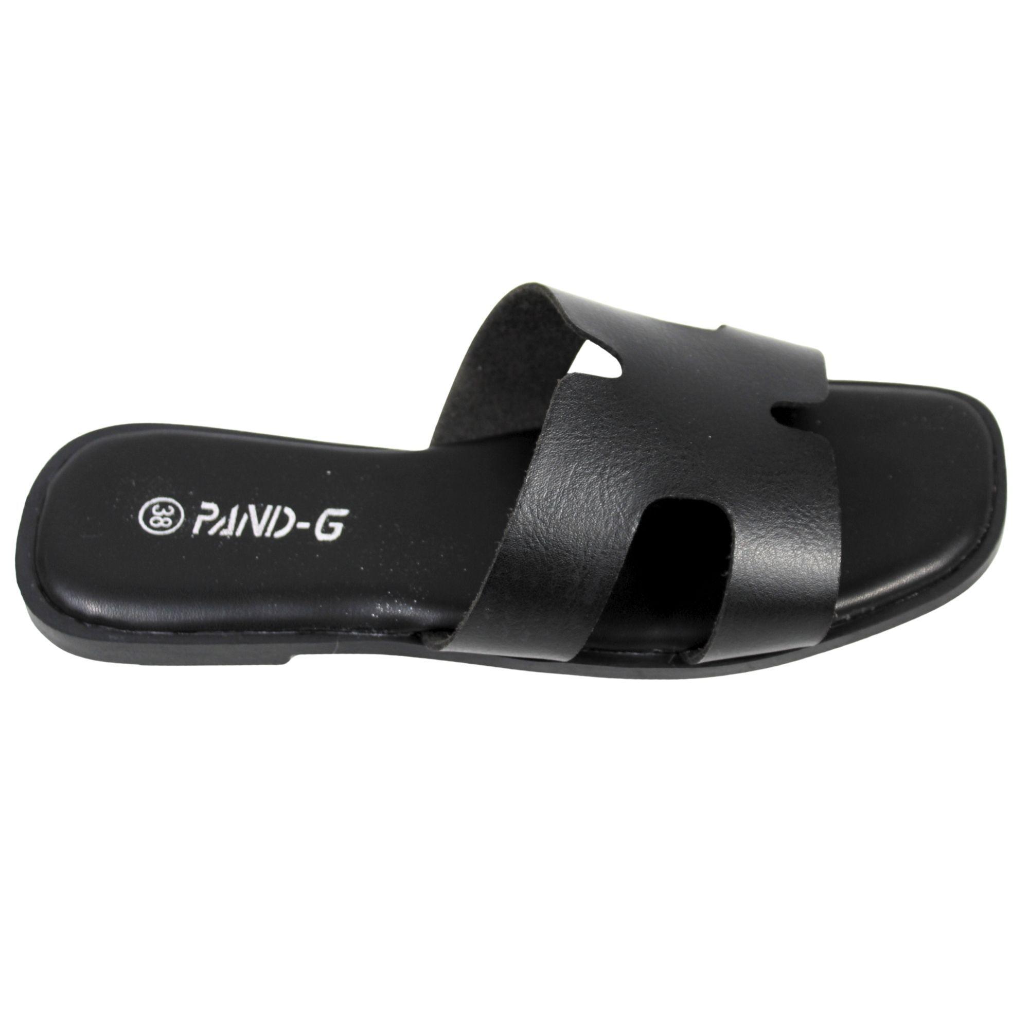 Sandalias de Mujer con Doble Correa PG5237 Negro-2