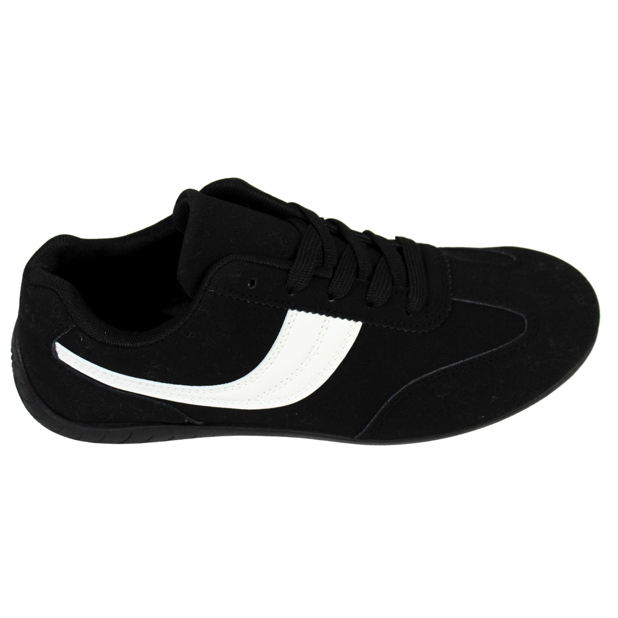 Zapatillas de Mujer con Franja Lateral PG24320 Negro-1