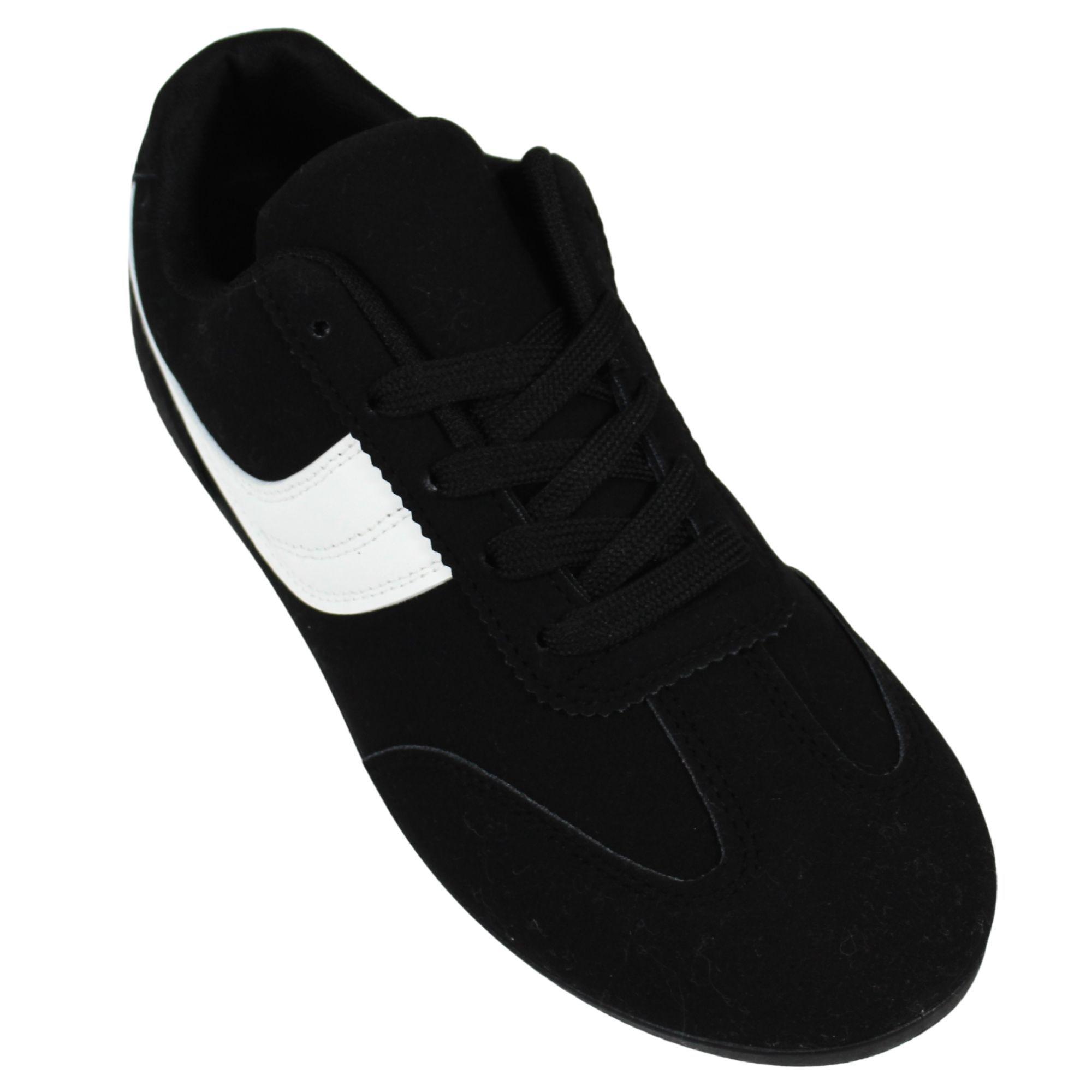 Zapatillas de Mujer con Franja Lateral PG24320 Negro-2
