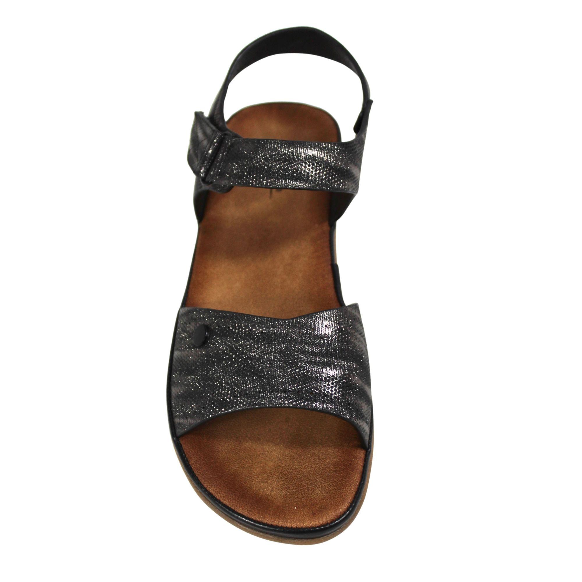 Sandalia Casual Mujer con Hebilla Ajustable 0520-4 Negro-3