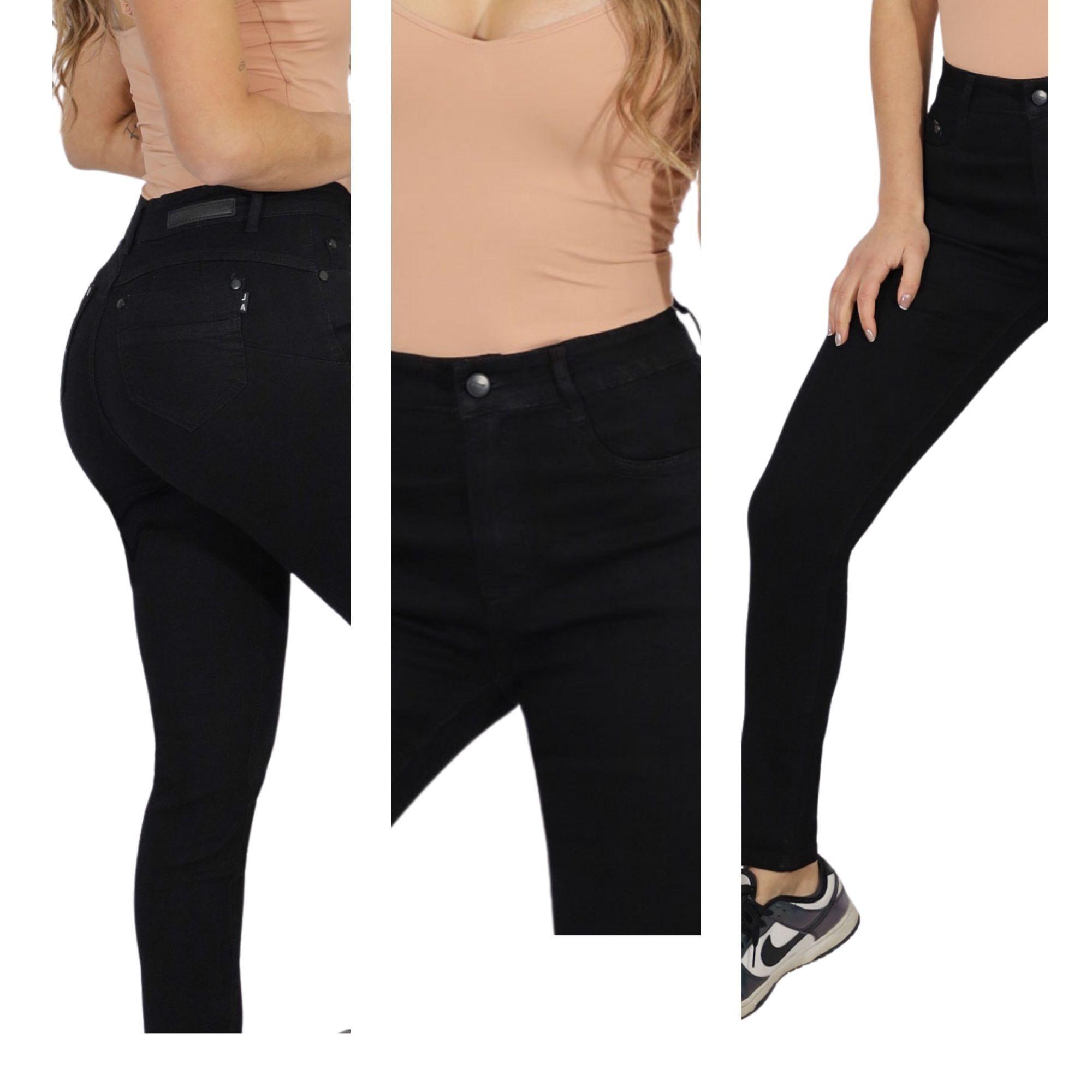 Jeans Pitillo Skinny Negro Tiro Alto J9240-5