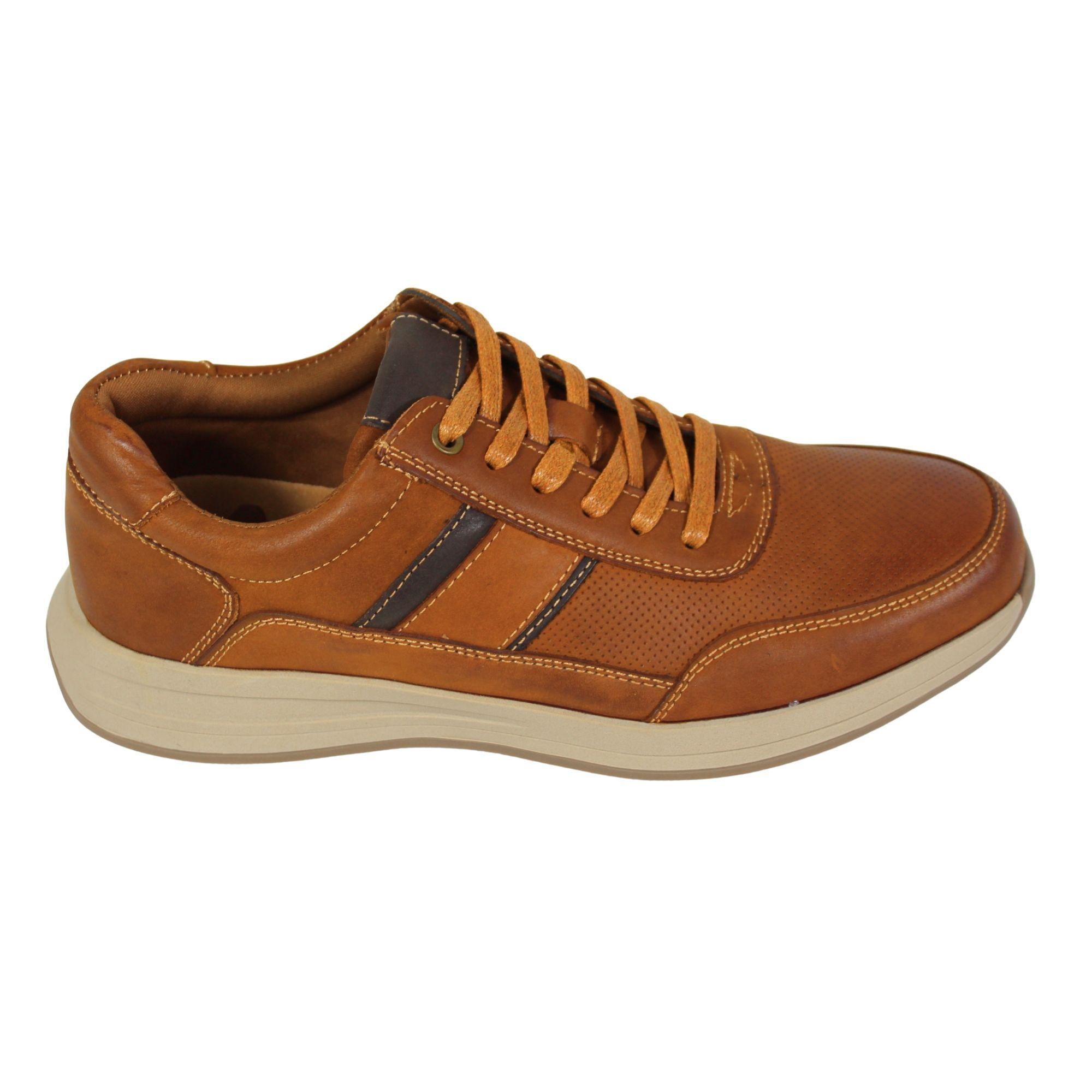 Zapato Casual Hombre Cuero C43-4401 Café-2