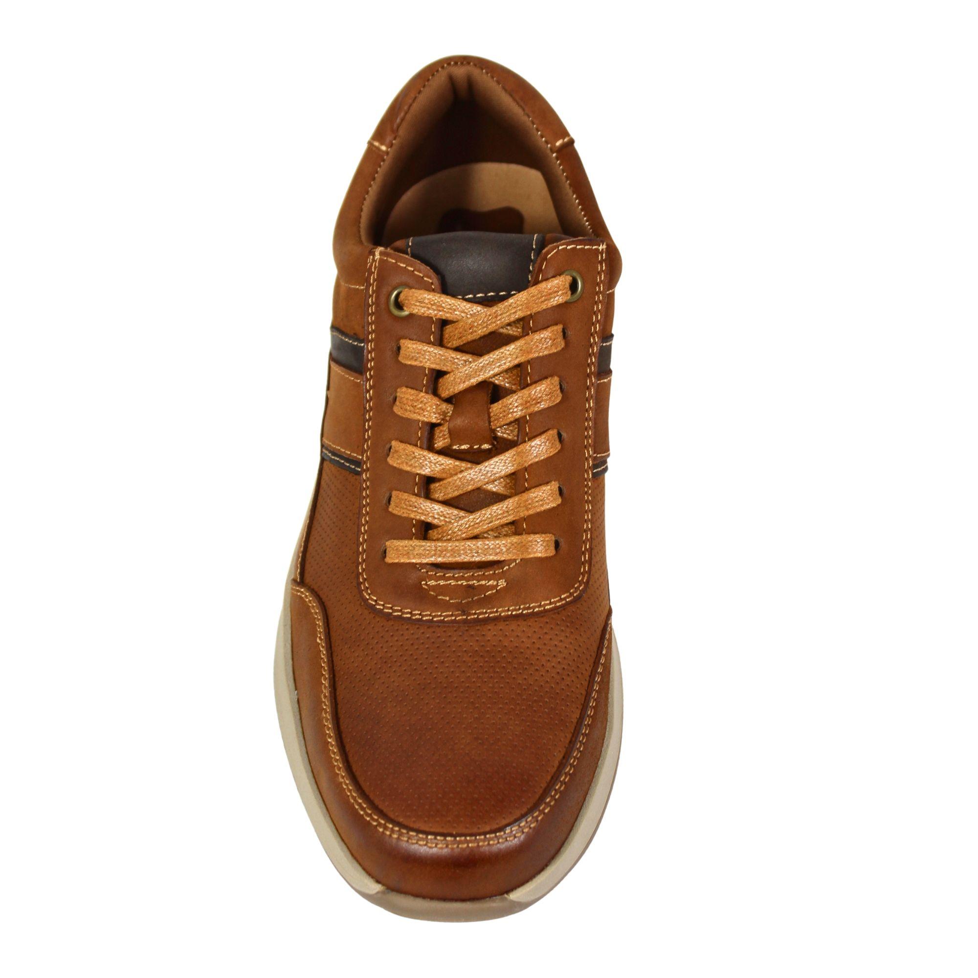 Zapato Casual Hombre Cuero C43-4401 Café-3