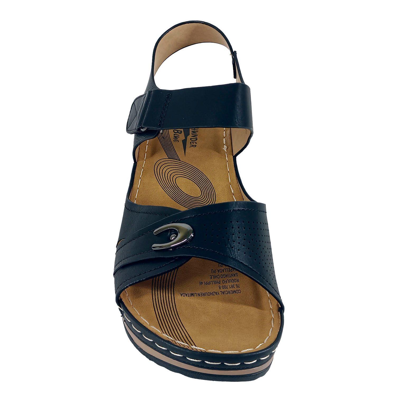 Sandalias de Mujer Negro  Taco Chino-2