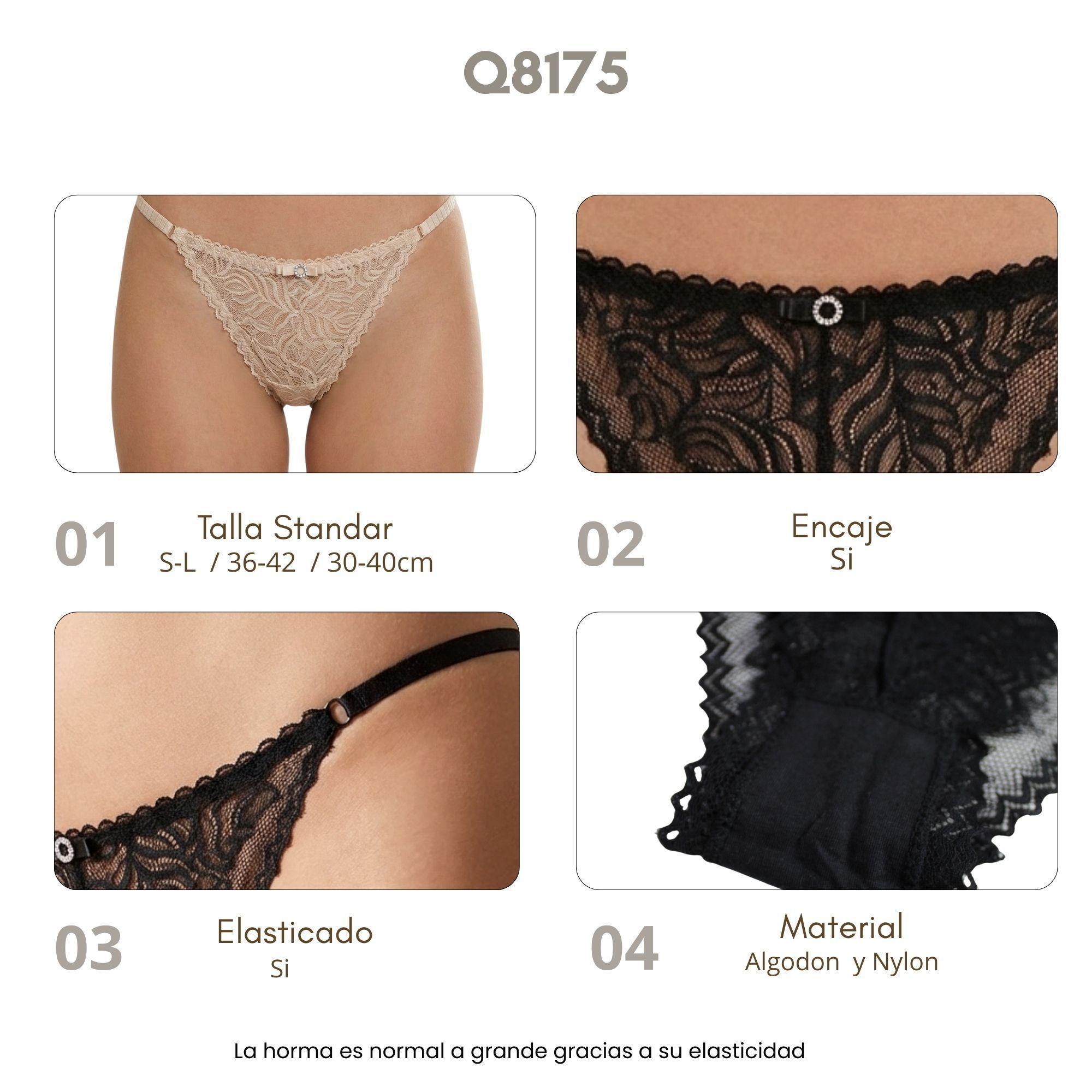 Calzon Encaje Pack de 4 Q8175-9