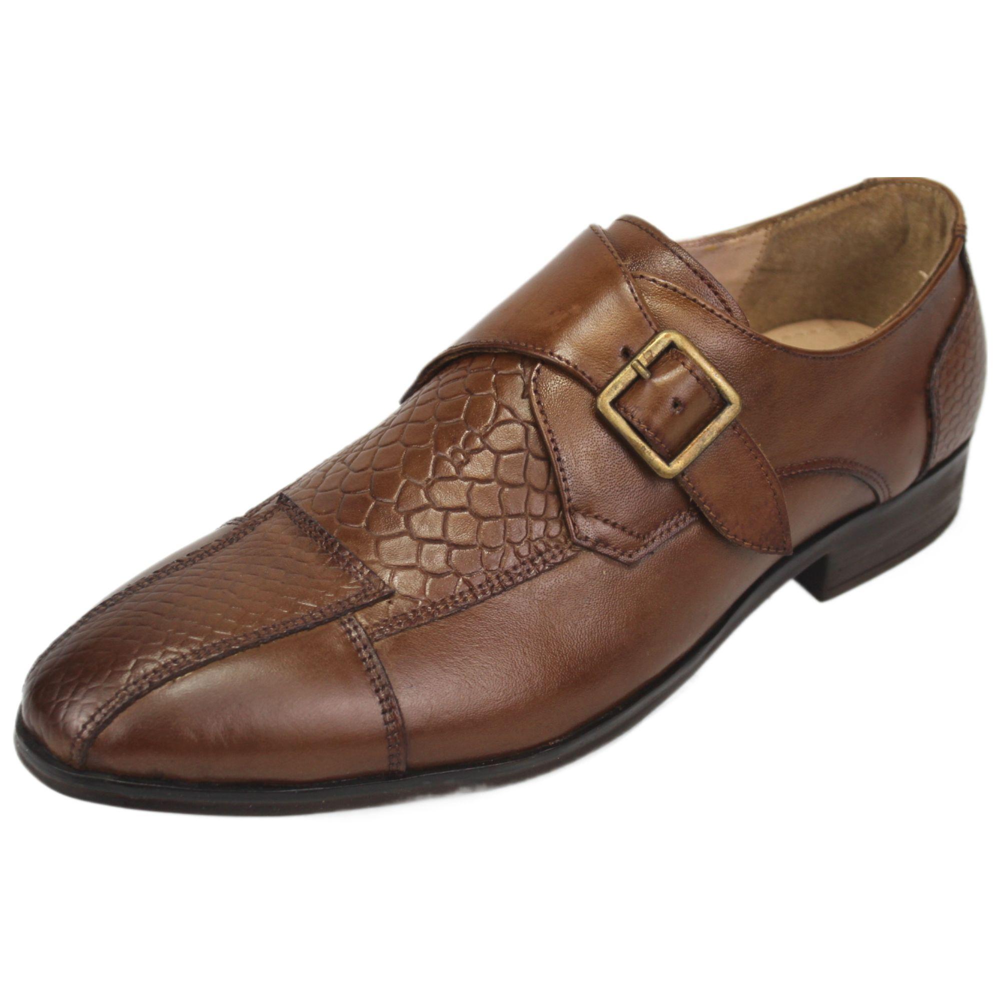 Zapato Cuero monk de Hombre Y4-1