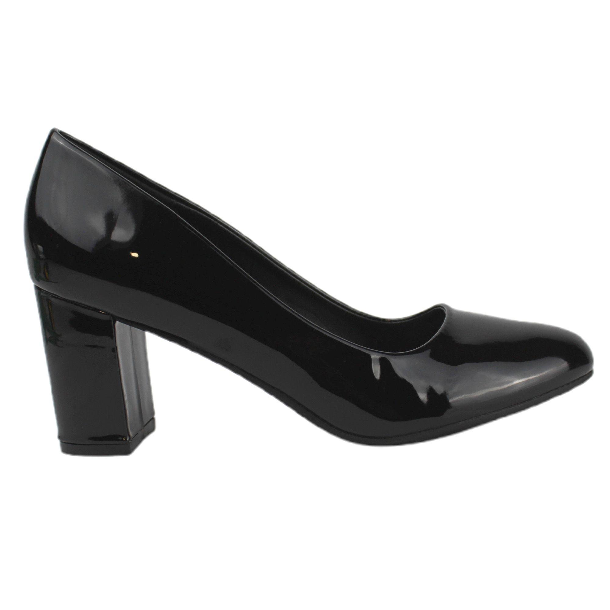 Zapato vestir taco cuadrado para Mujer u71 Yassne Negro-0