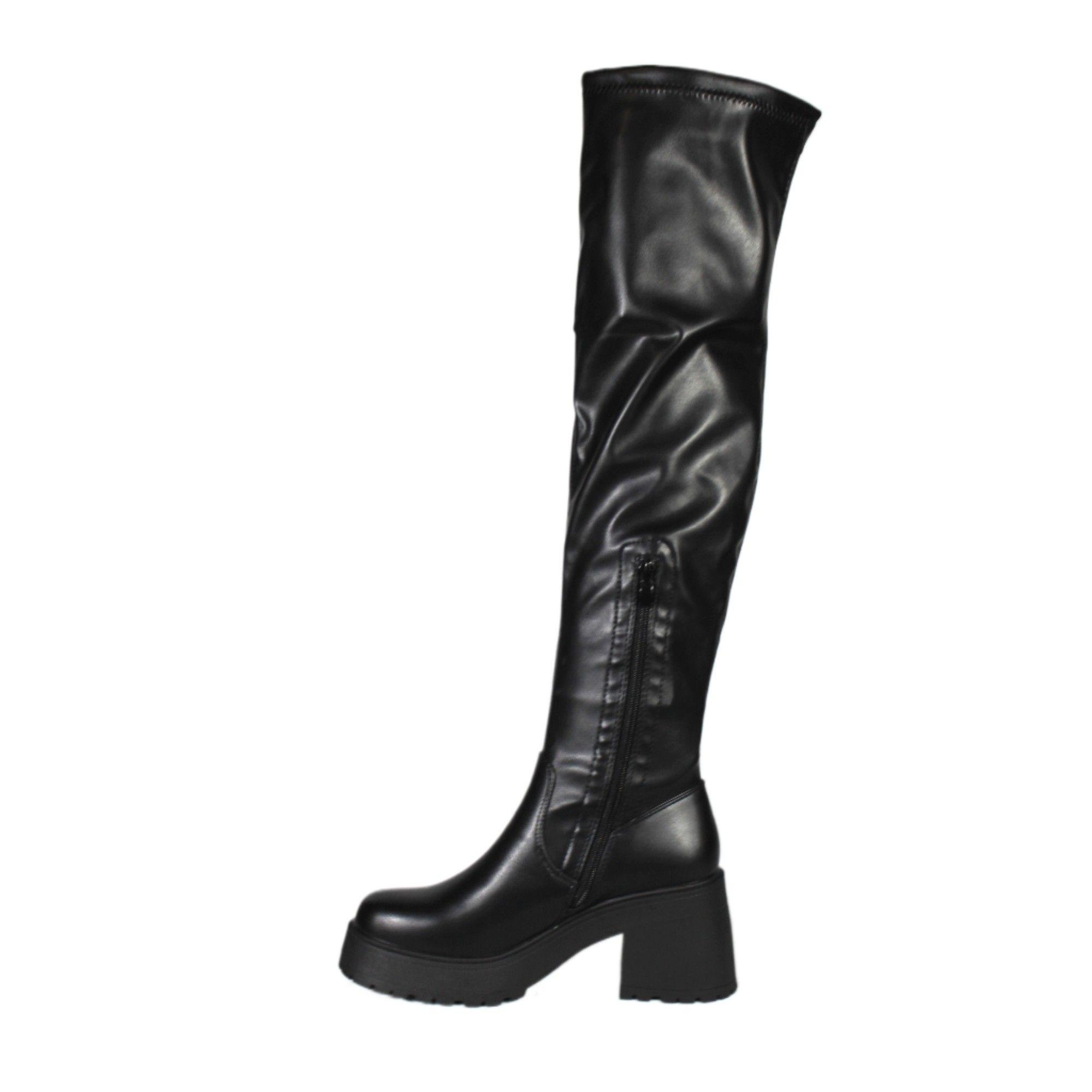 Bota Larga Mujer Ecocuero 27 Yassne Negro-3