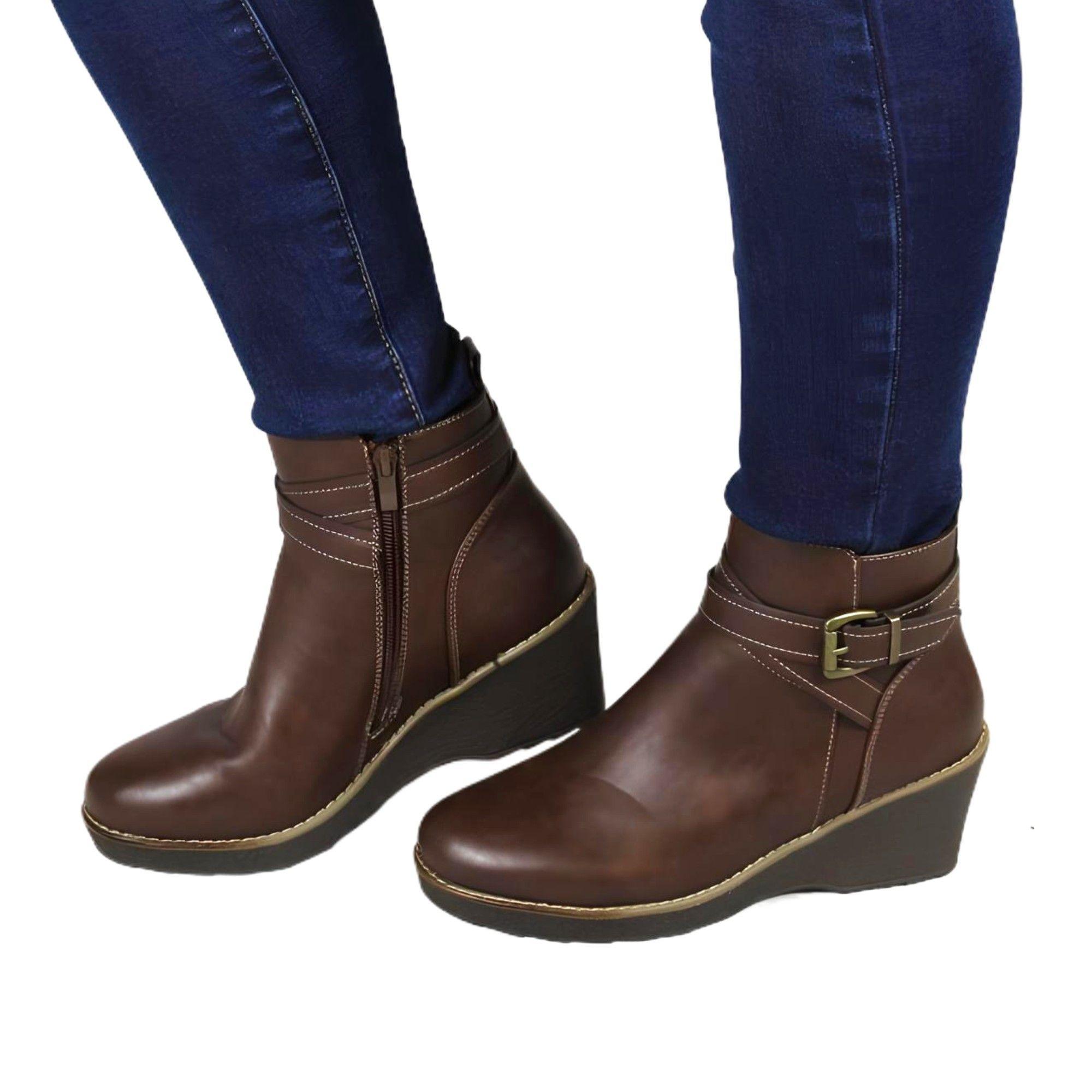 Botin de Mujer Invierno 72 Yassne Café-0