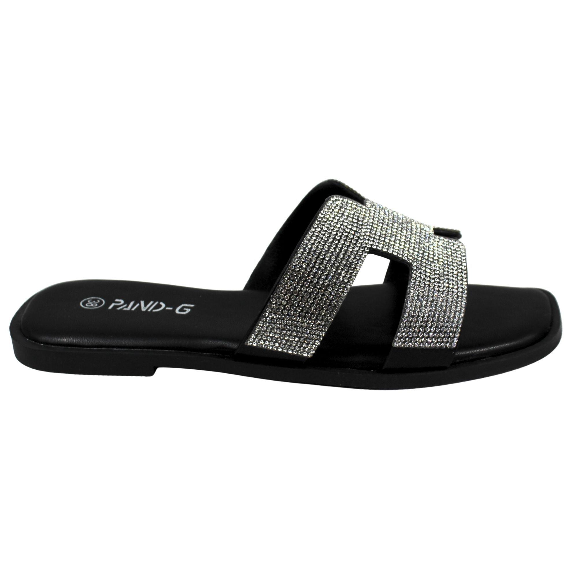 Sandalias de Mujer con Brillantes PG5238 Negro-0