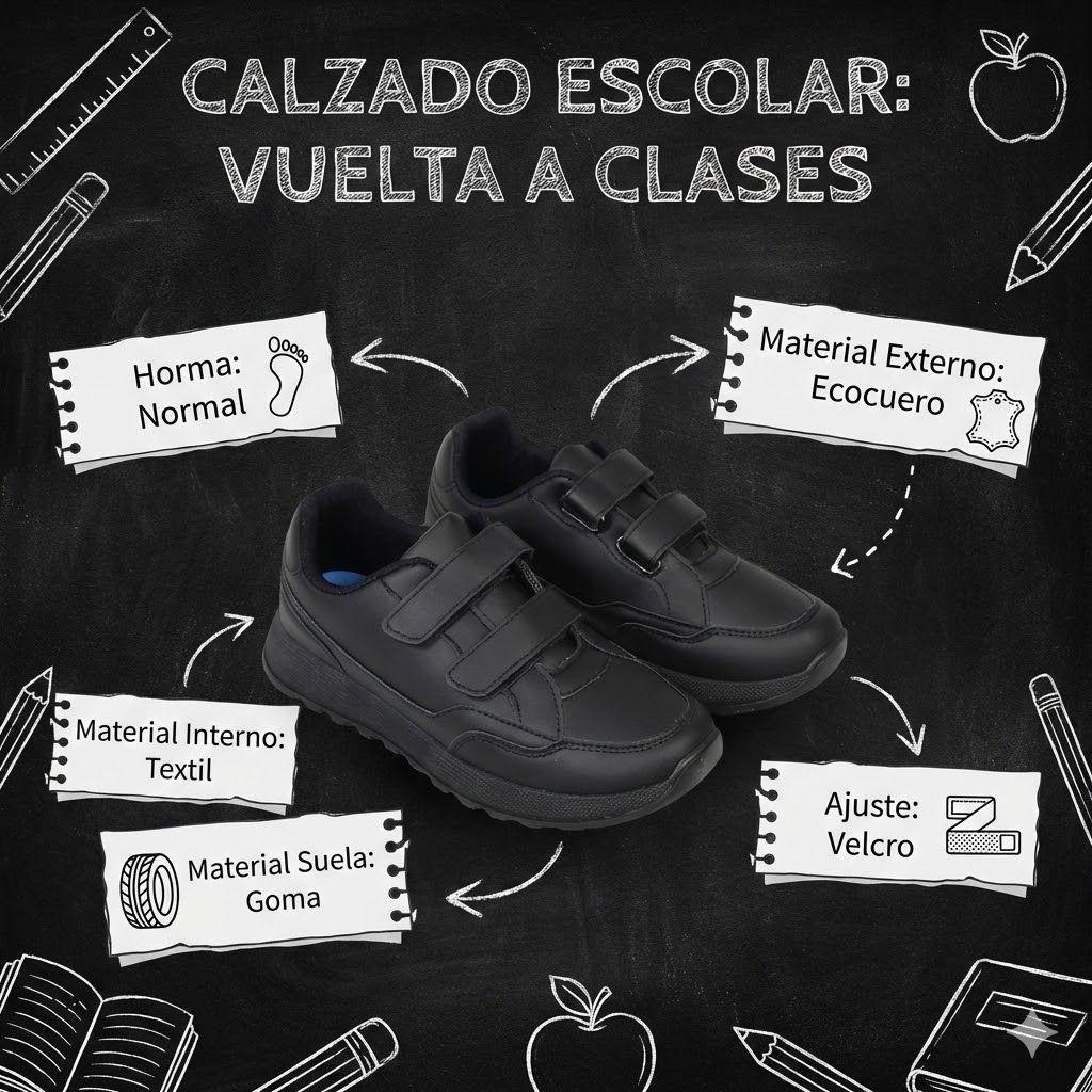 Zapatilla Escolar TH-901Black Negro-4