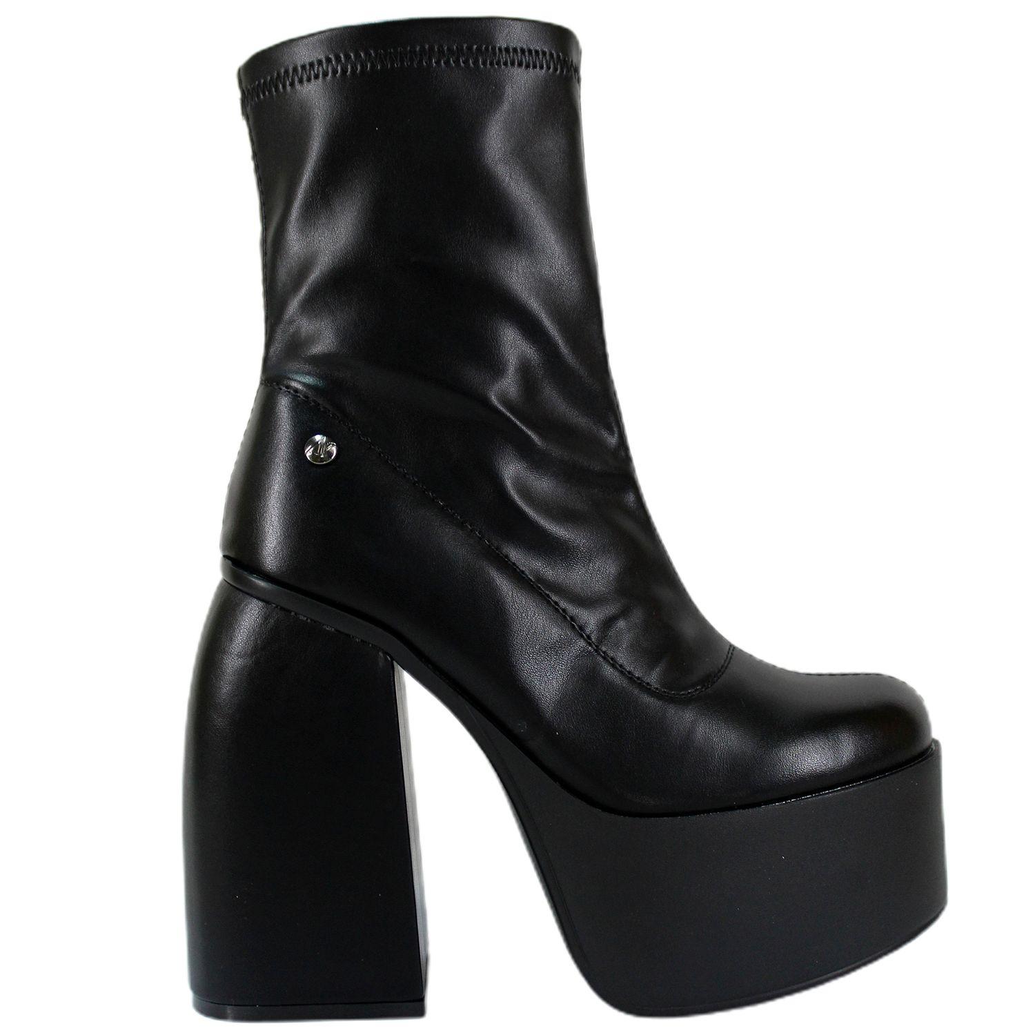Botin De Mujer Taco Alto Y Plataforma 17 Yasna-0