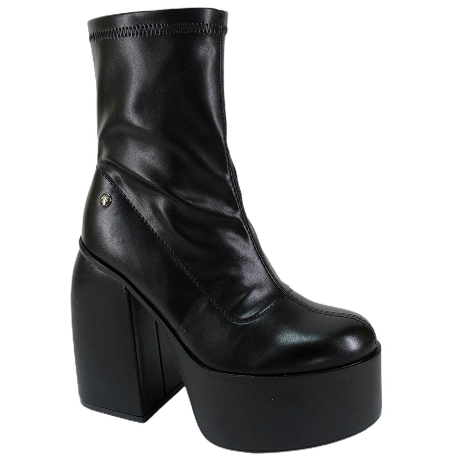 Botin De Mujer Taco Alto Y Plataforma 17 Yasna-1