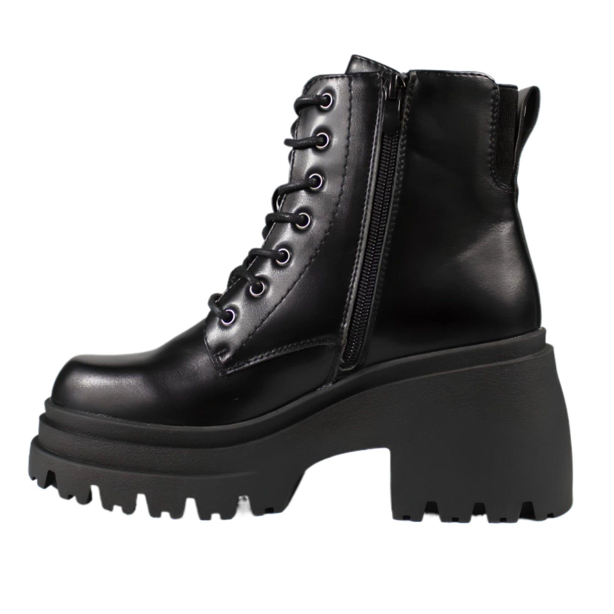 Botin Mujer Plataforma 93 Yassne Negro-3
