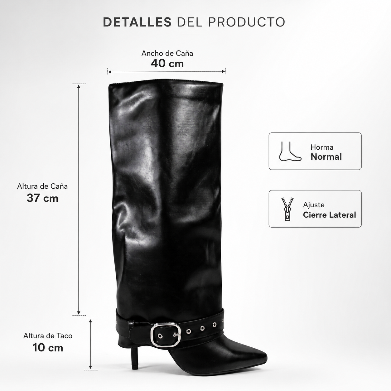 Bota Taco Aguja Puntiaguda Heriel 2692 Mujer-6
