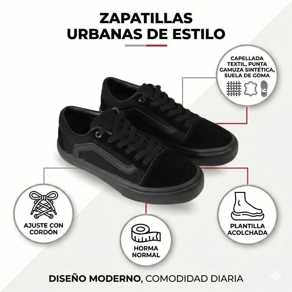 Zapatilla Escolar PG139-14 Negro-3