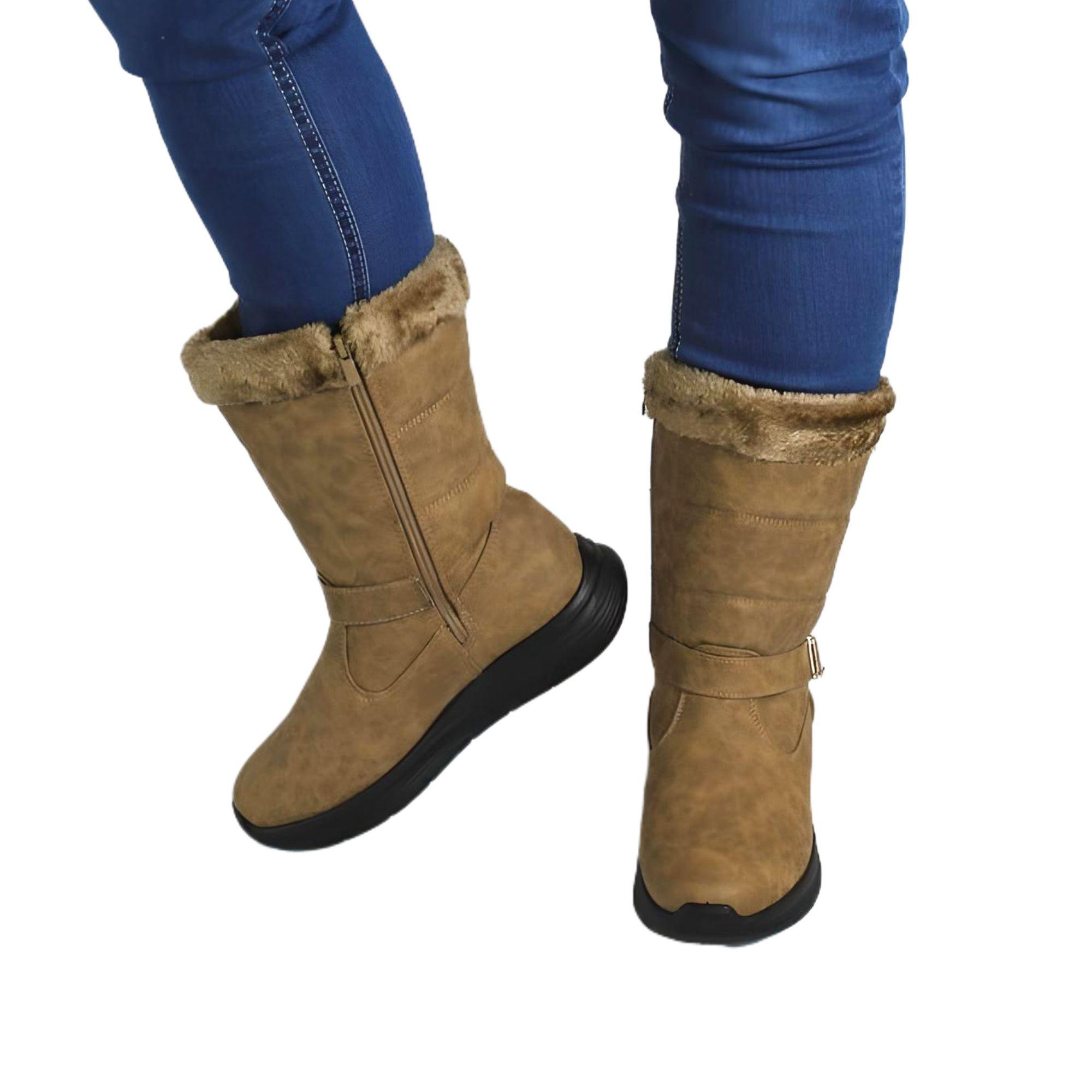 Bota de Mujer Invierno 10 Yassne Café-3