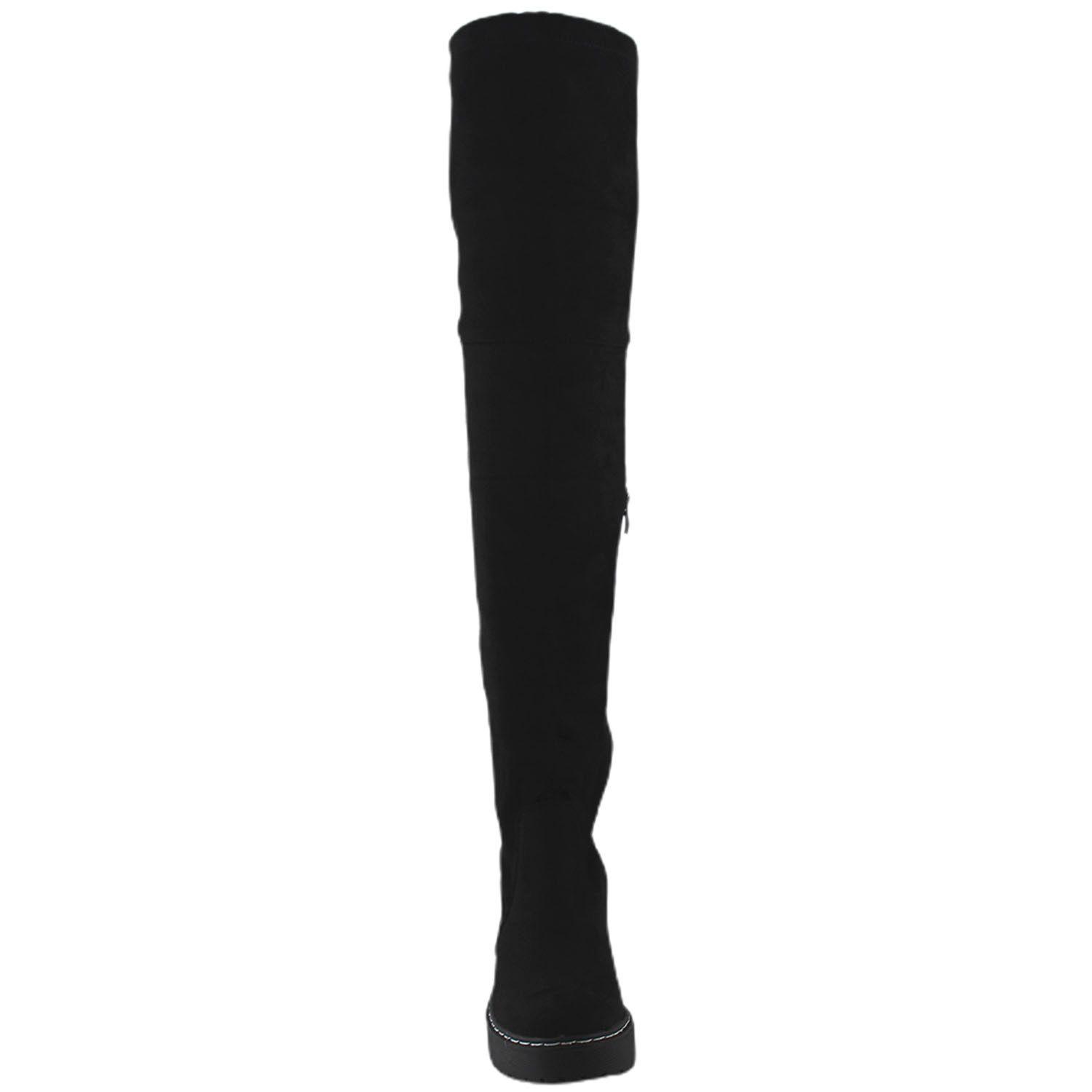Botas Bucaneras De Mujer Gamuza Tacón Bajo 239 Yasna-2