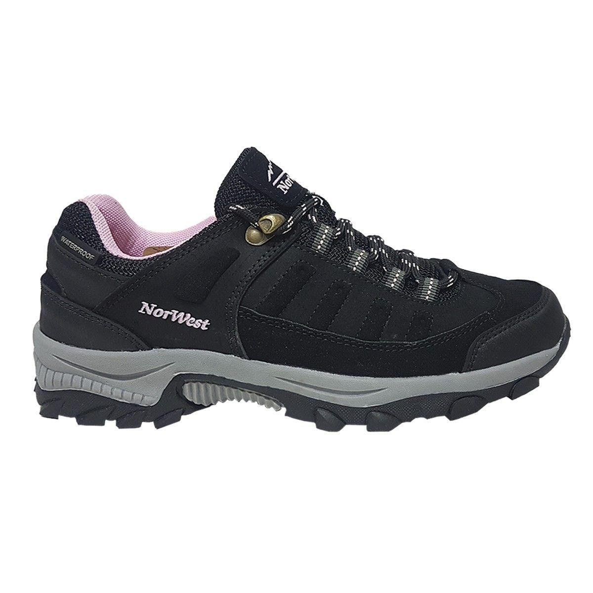 ZAPATILLA NORWEST MUJER CAMPER WATERPROOF BLACK PINK-1