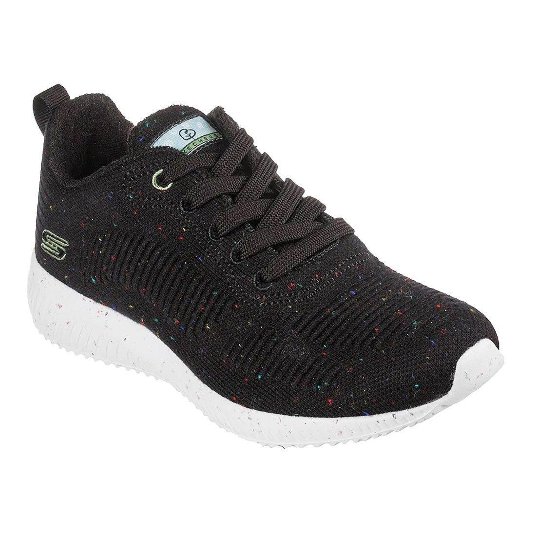 Zapatilla Skechers Mujer Bobs Sport Squad Negro-0