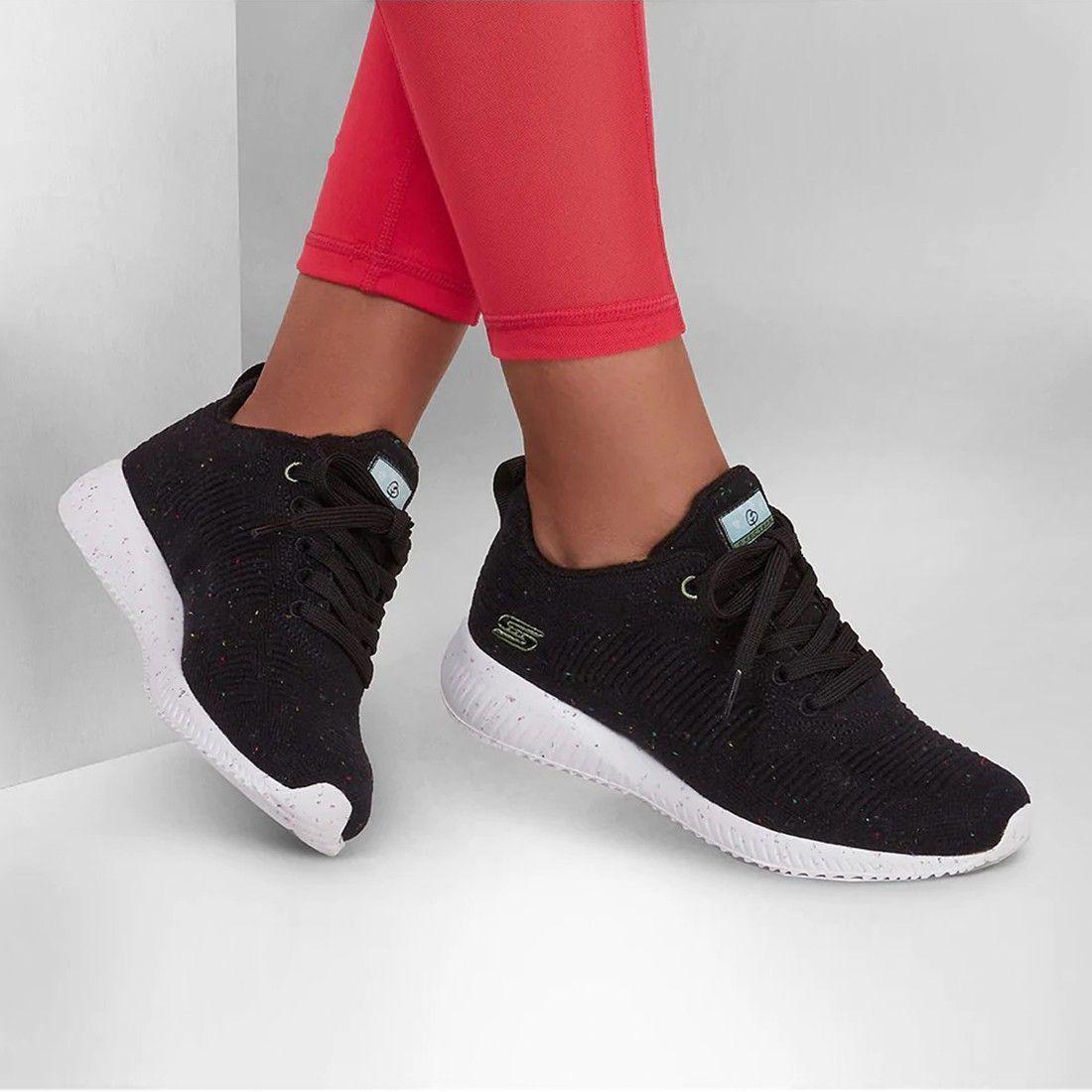 Zapatilla Skechers Mujer Bobs Sport Squad Negro-5