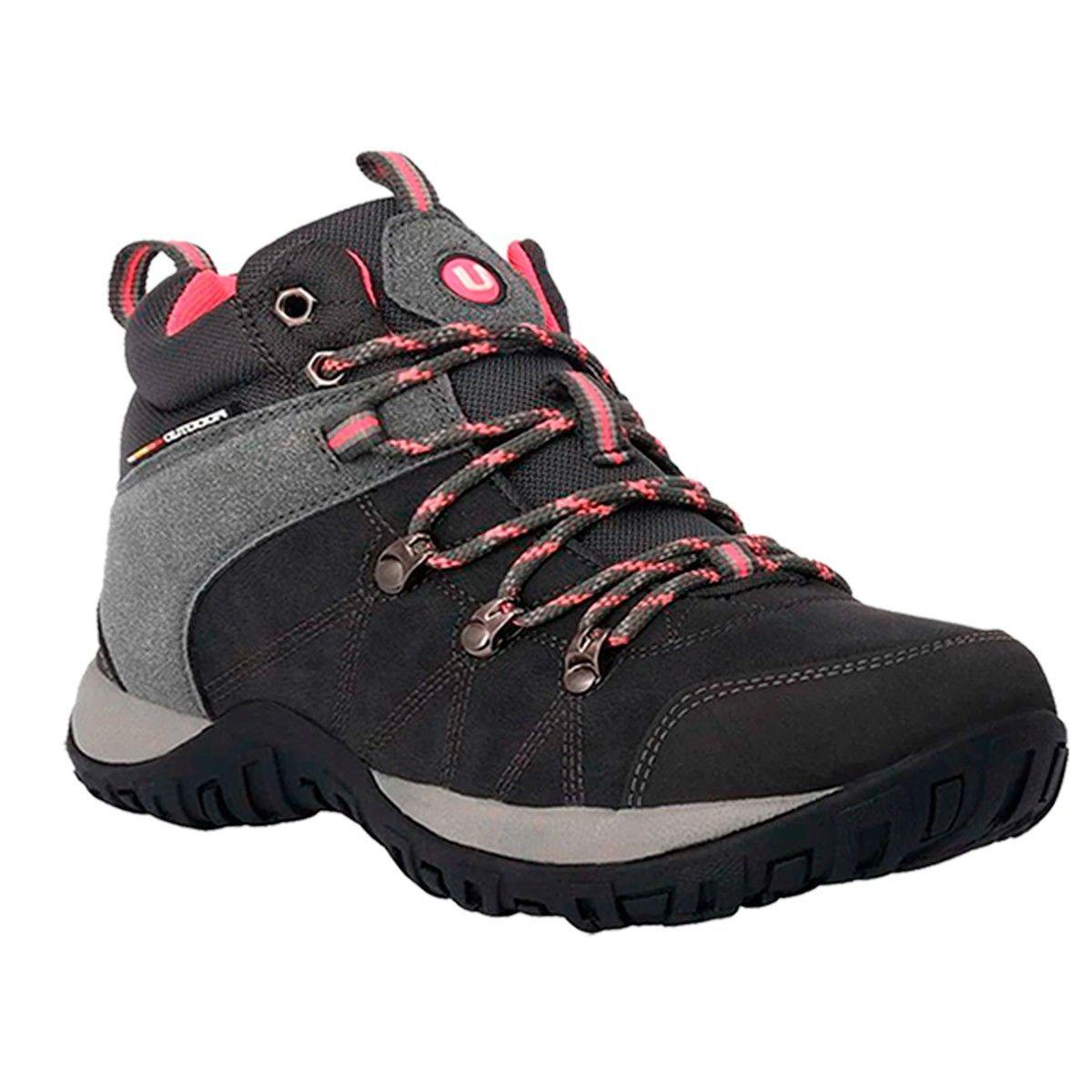 BOTÍN OUTDOOR MUJER UNISPORT FARBAUTI GRIS NEGRO-0