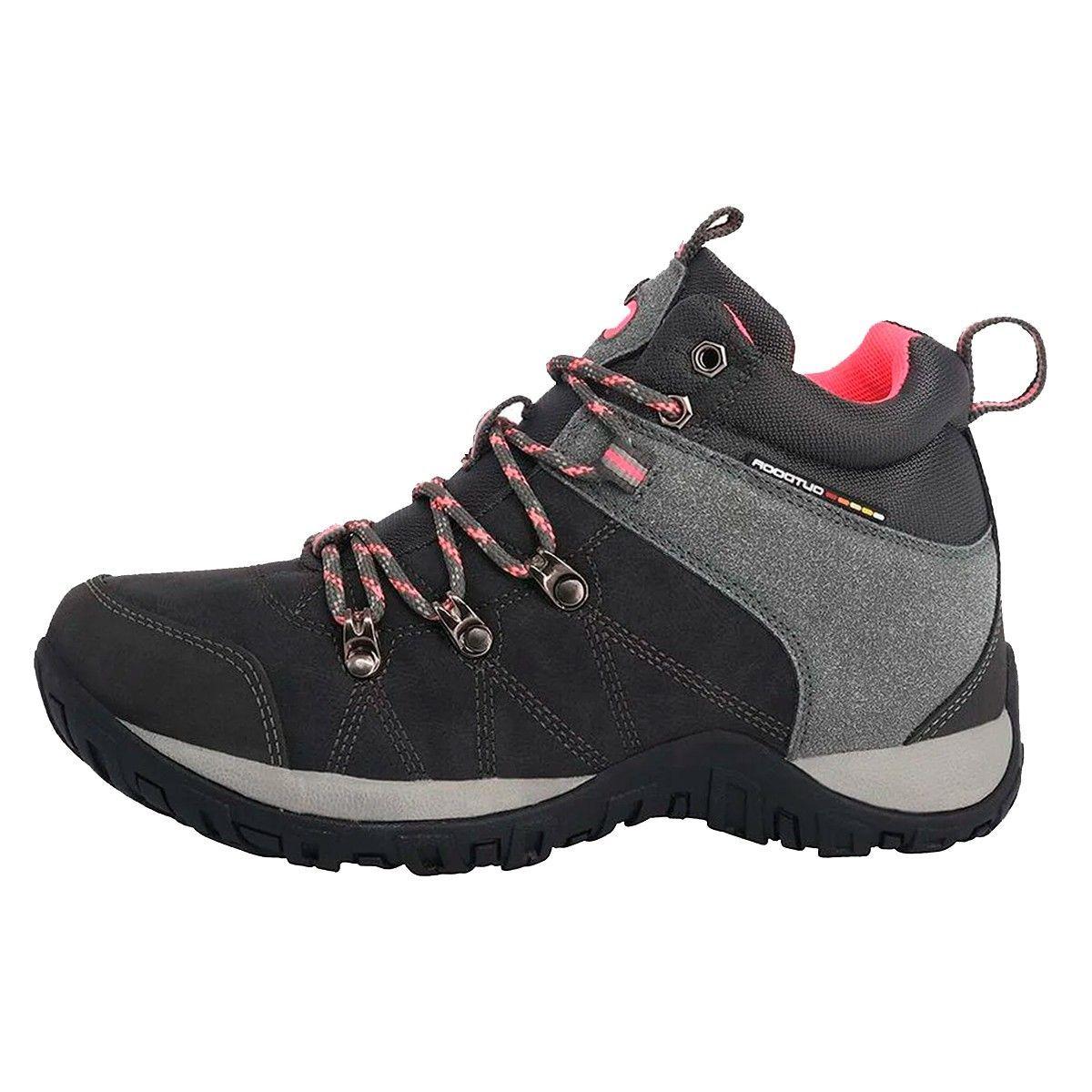 BOTÍN OUTDOOR MUJER UNISPORT FARBAUTI GRIS NEGRO-1