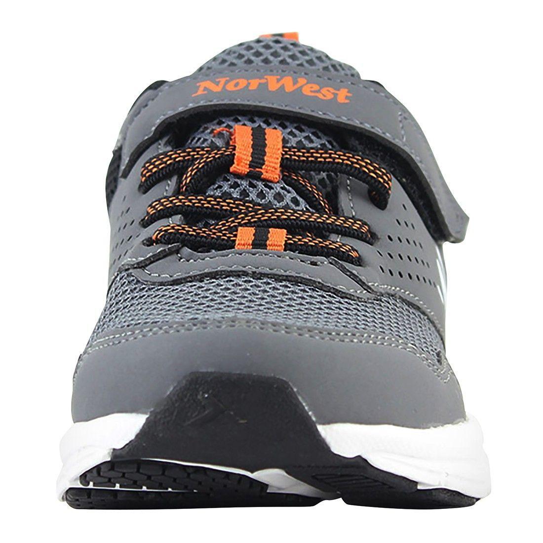 ZAPATILLA NORWEST BEGIN RUN INFANTIL GRIS NEGRO NARANJA-2