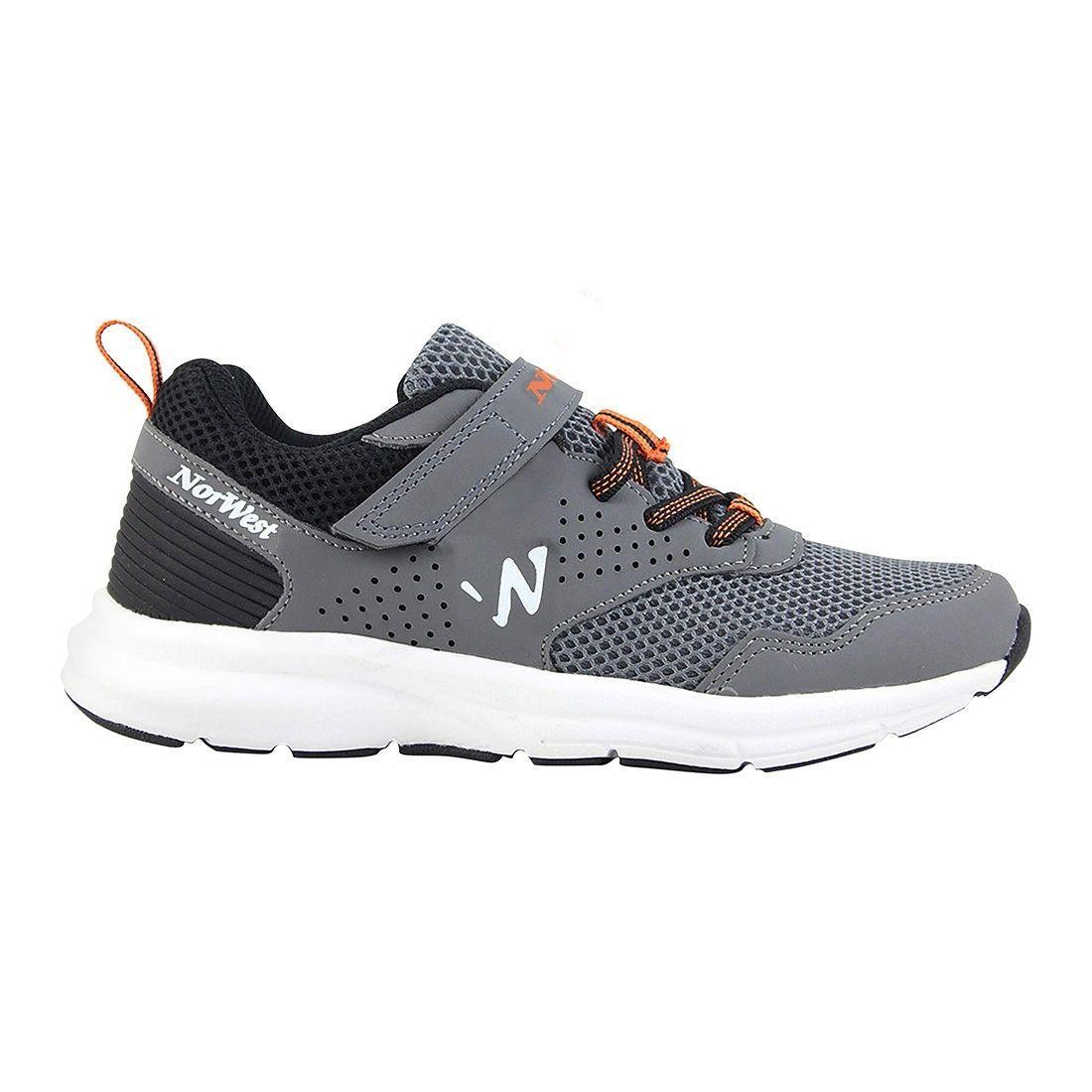 ZAPATILLA NORWEST BEGIN RUN INFANTIL GRIS NEGRO NARANJA-0