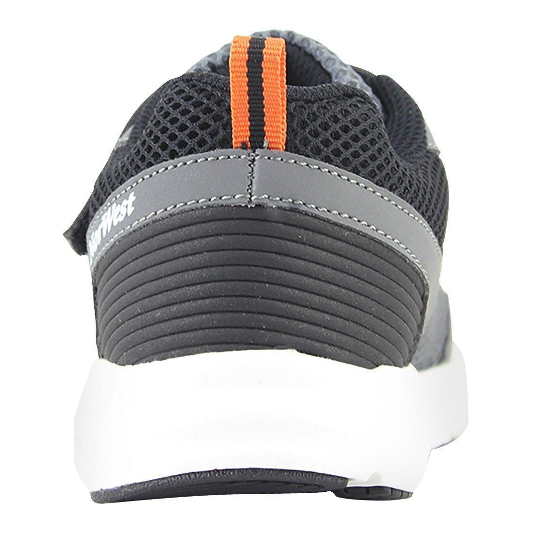ZAPATILLA NORWEST BEGIN RUN INFANTIL GRIS NEGRO NARANJA-3