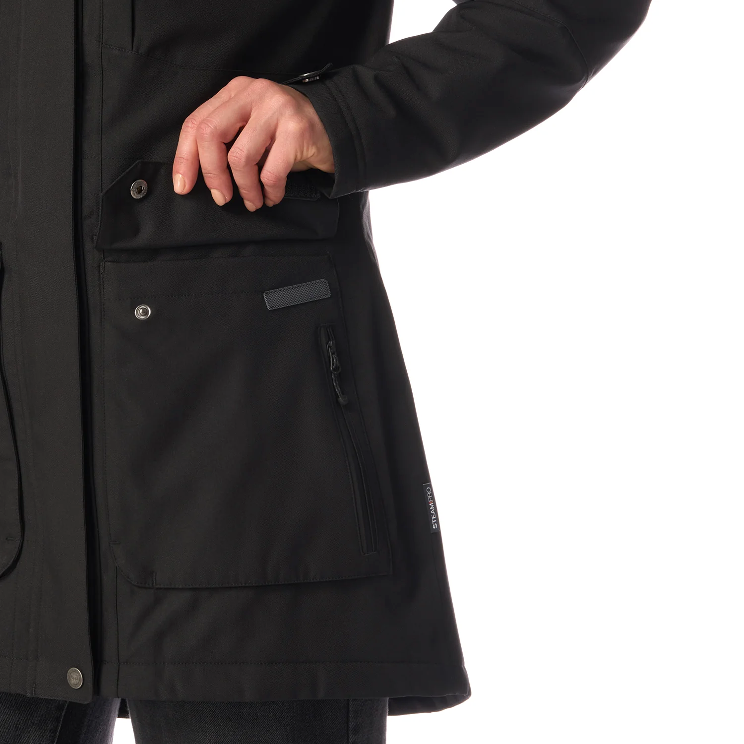CHAQUETA MUJER ROBLE B DRY HOODY JACKET MELANGE NEGRO LIPPI-2