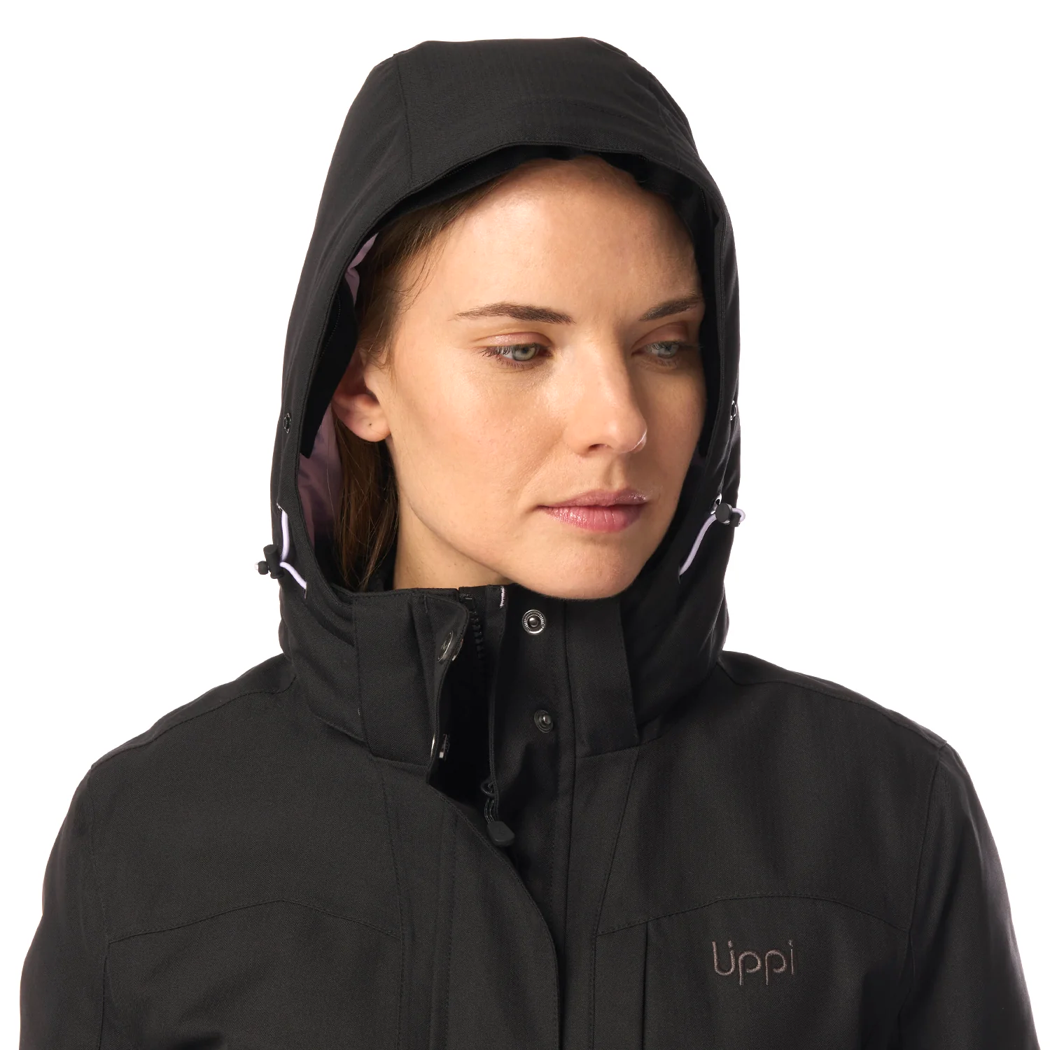 CHAQUETA MUJER ROBLE B DRY HOODY JACKET MELANGE NEGRO LIPPI-3