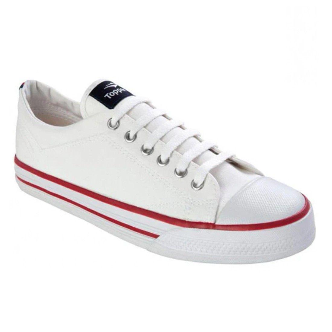 Zapatilla Lona Blanca Derby Unisex Topper-0