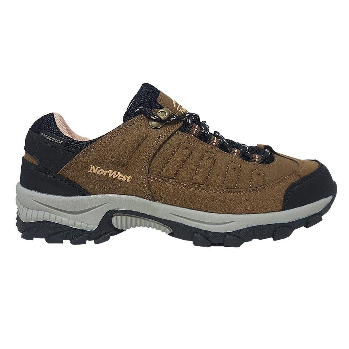ZAPATILLA NORWEST MUJER CAMPER WATERPROOF BROWNPINK-1